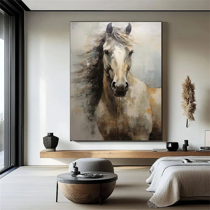 Abstract Animal Horse Canvas Art #DW019