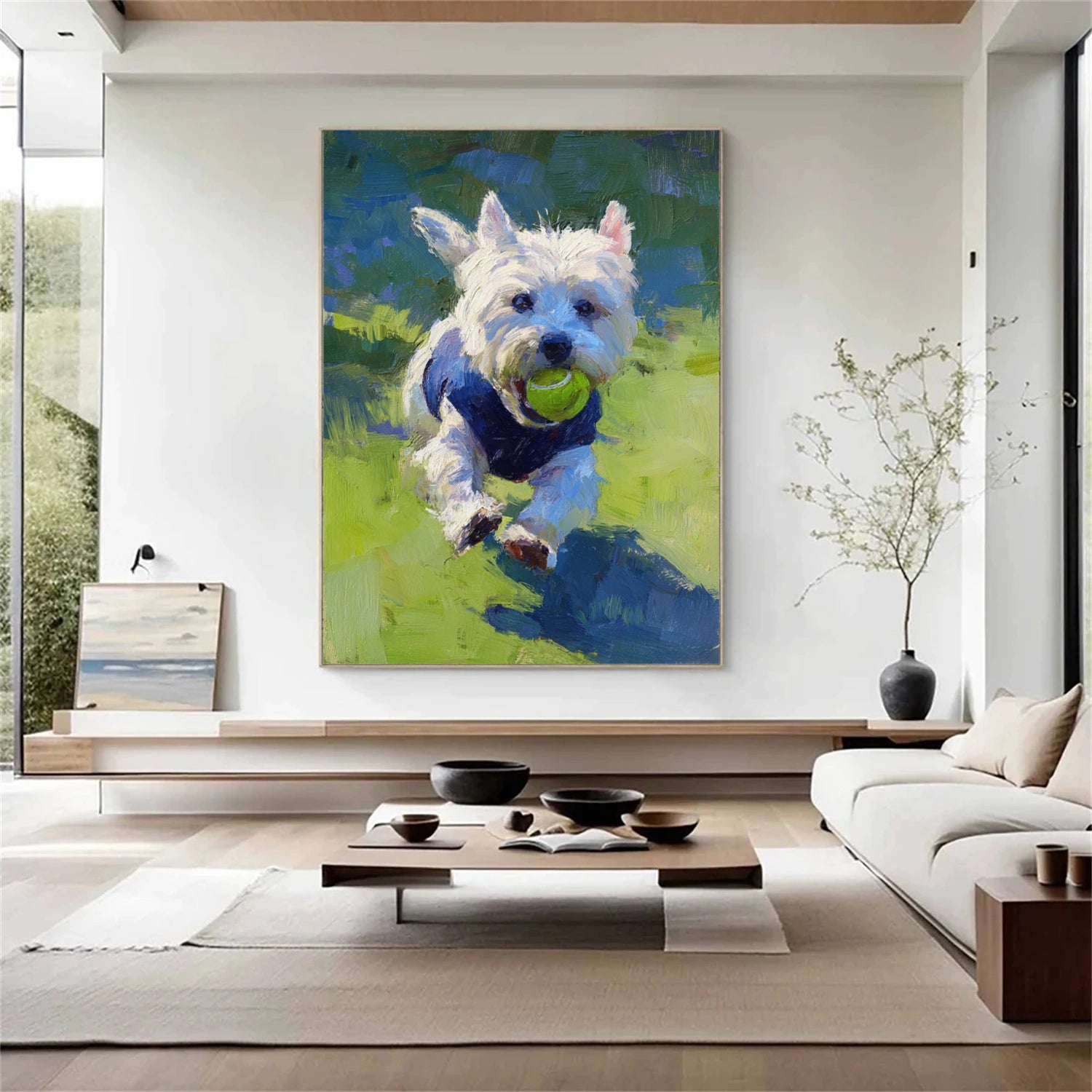 Abstract Animal Dog Canvas Art #DW128