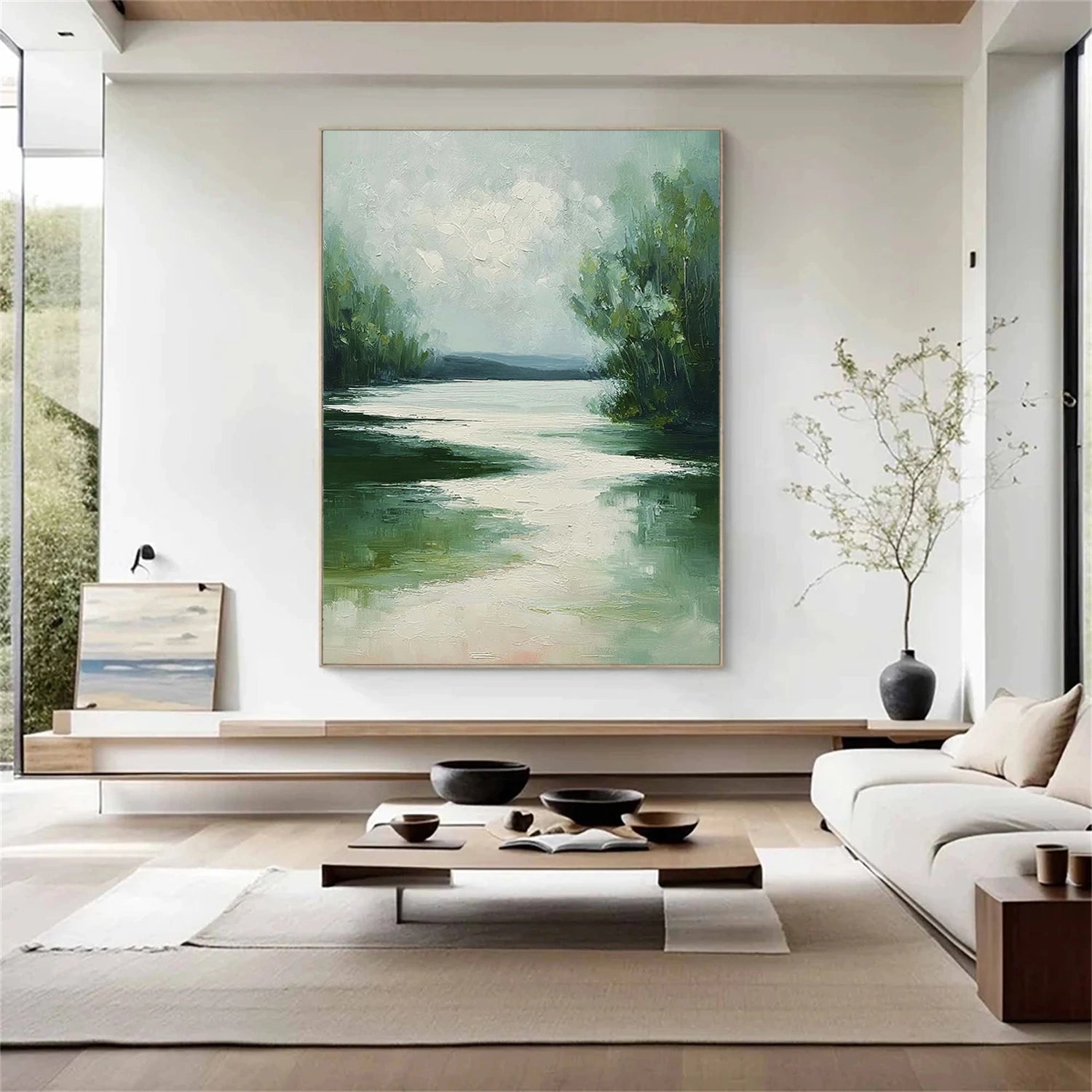 Abstract Ocean And Sky Canvas Art #OC173