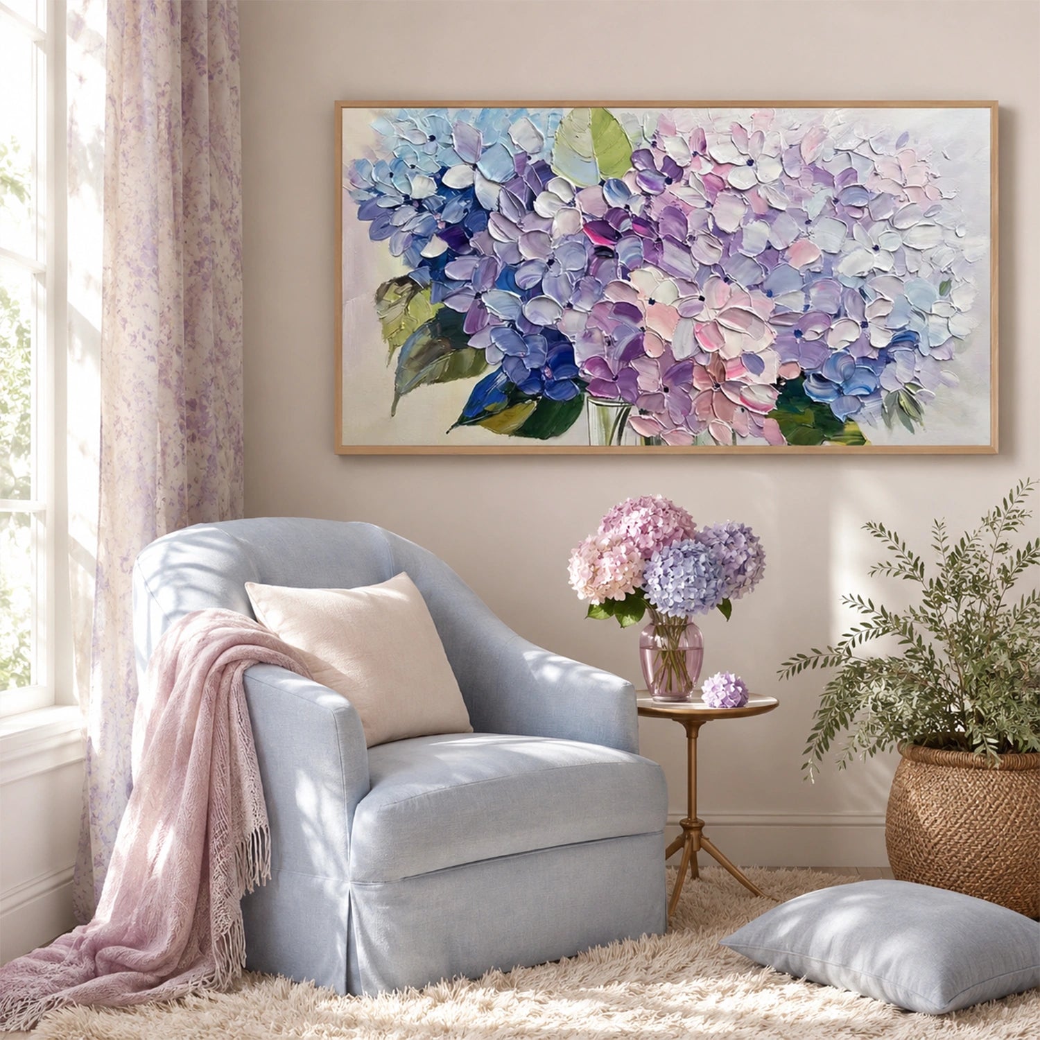 Abstract Flower And Tree Textured Canvas Art #MF212