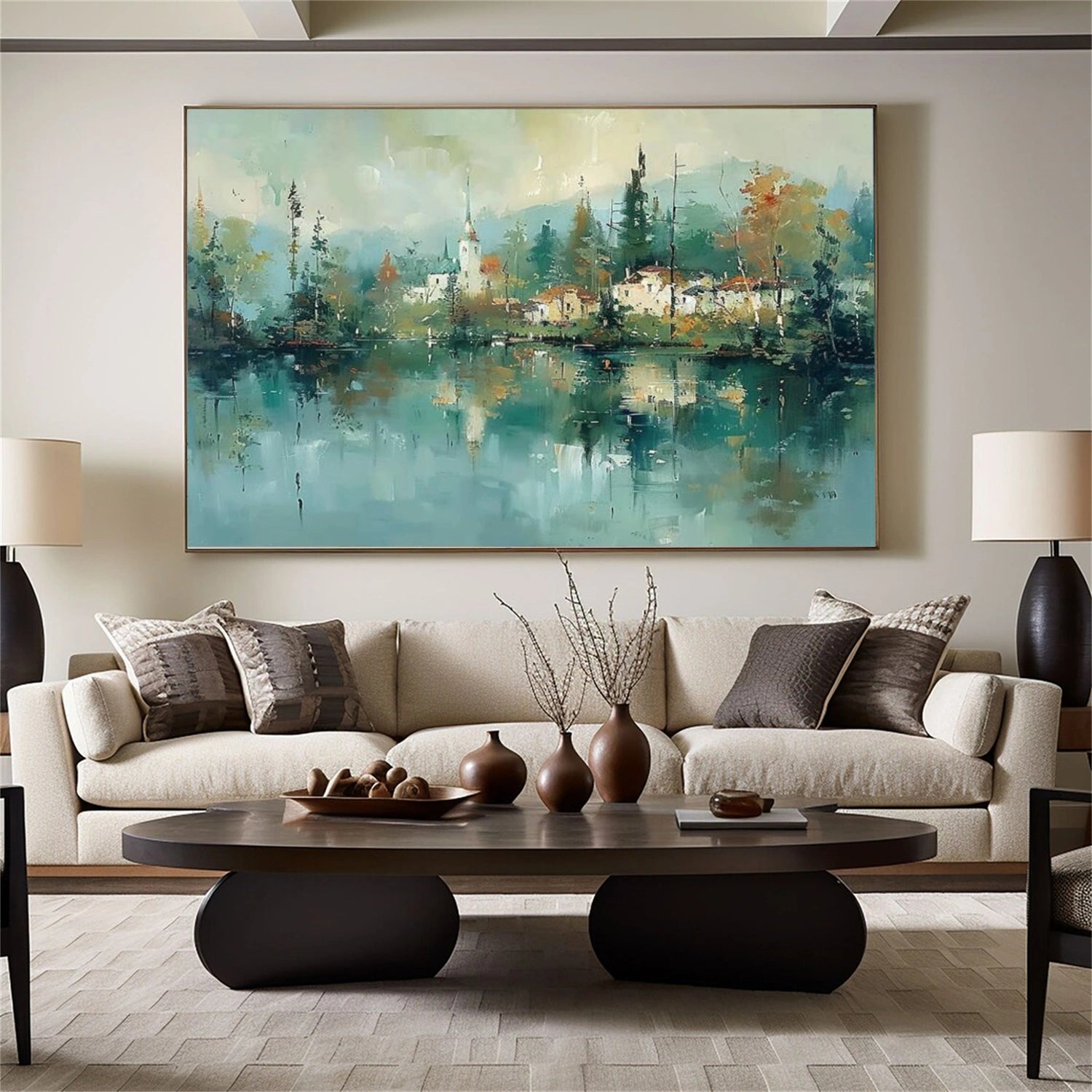 Abstract Ocean And Sky Canvas Art #OC104
