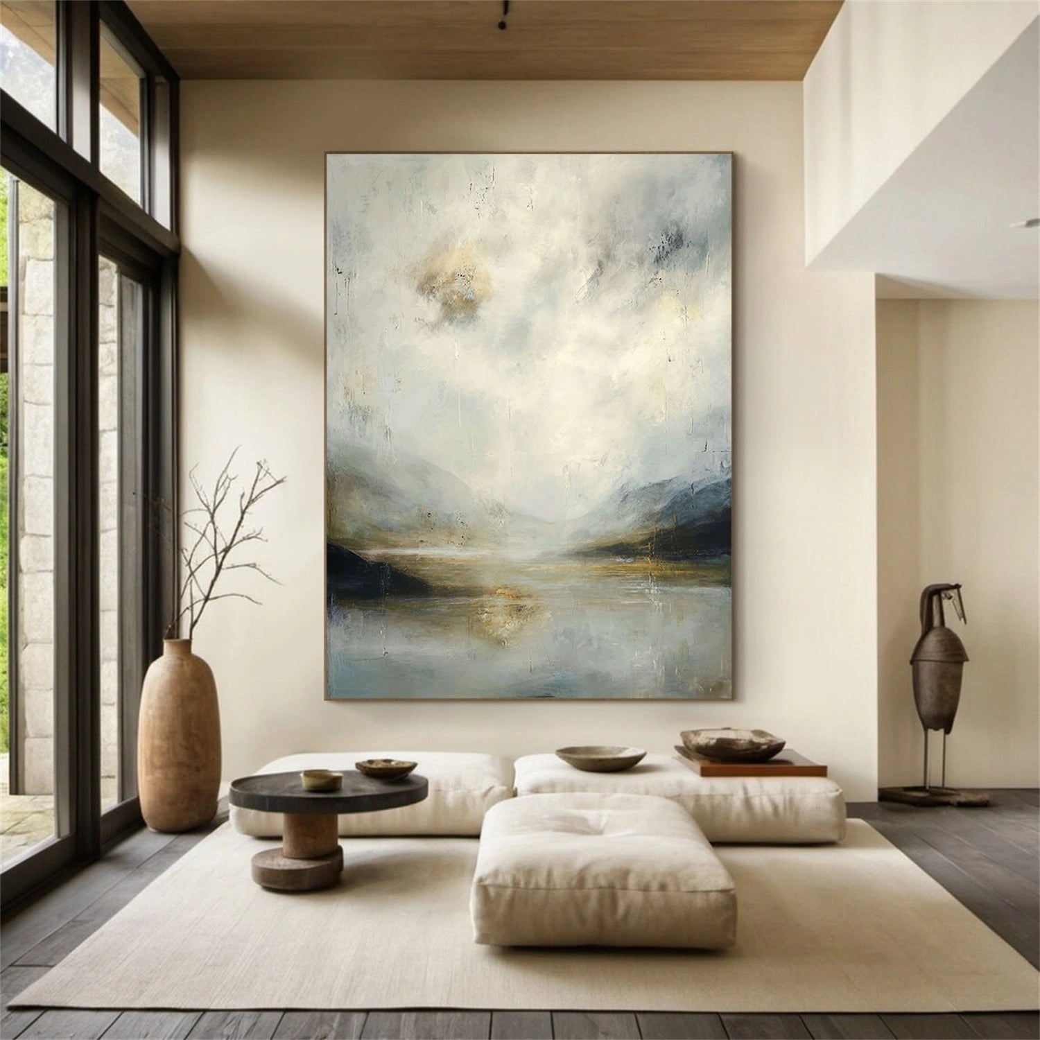 Abstract Ocean And Sky Canvas Art #OC174