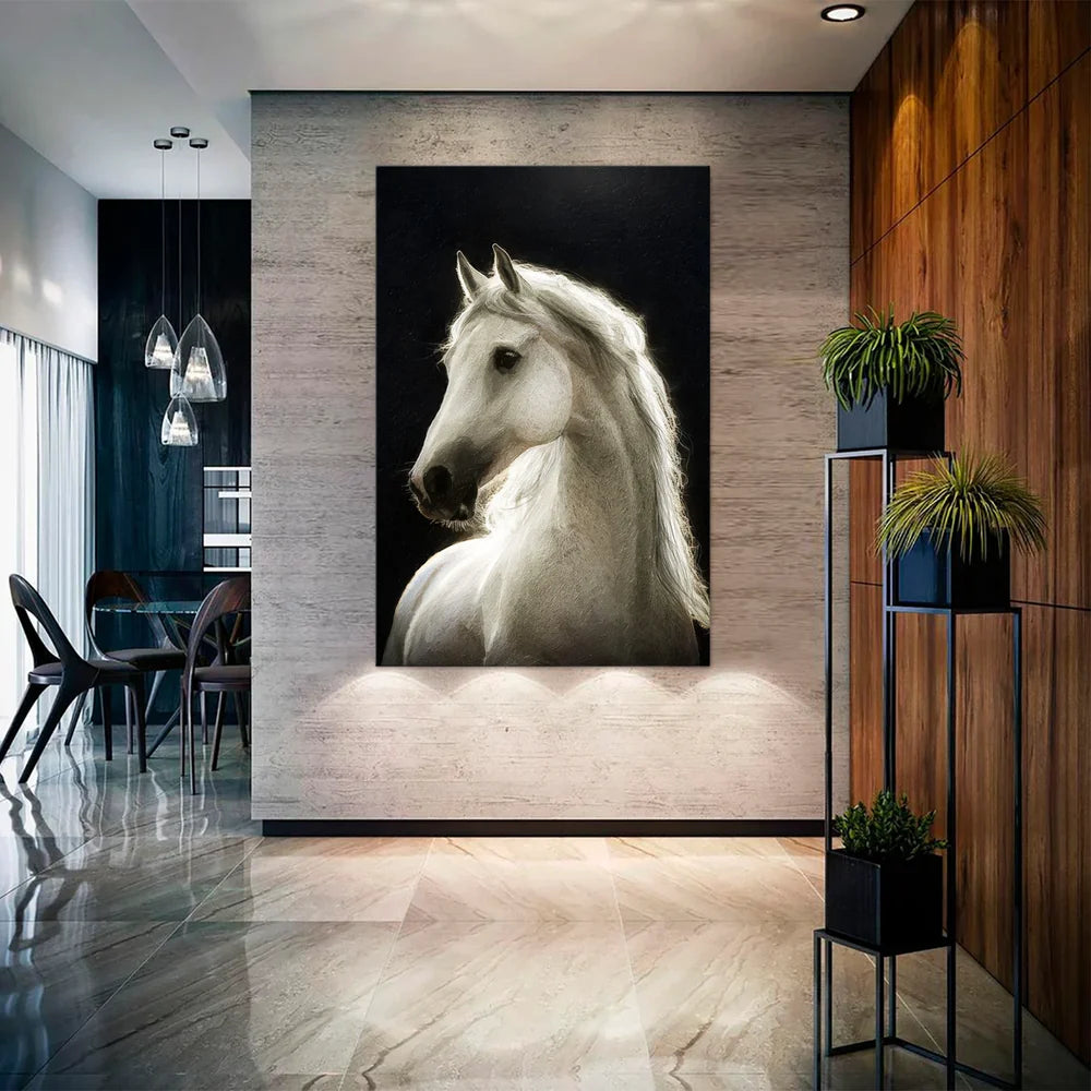 Abstract Animal Horse Canvas Art #DW069