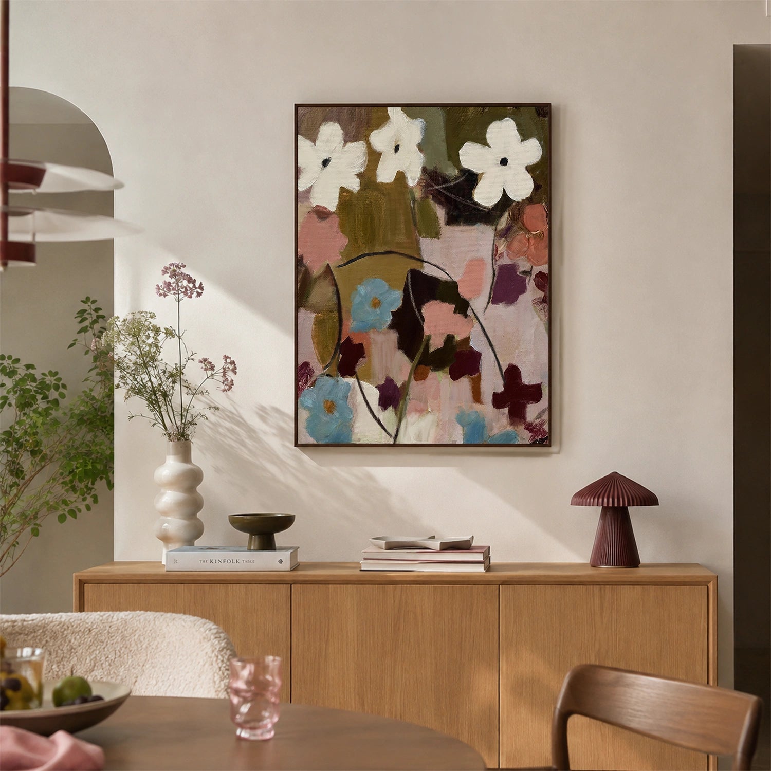 Abstract Flower Canvas Art #MF204