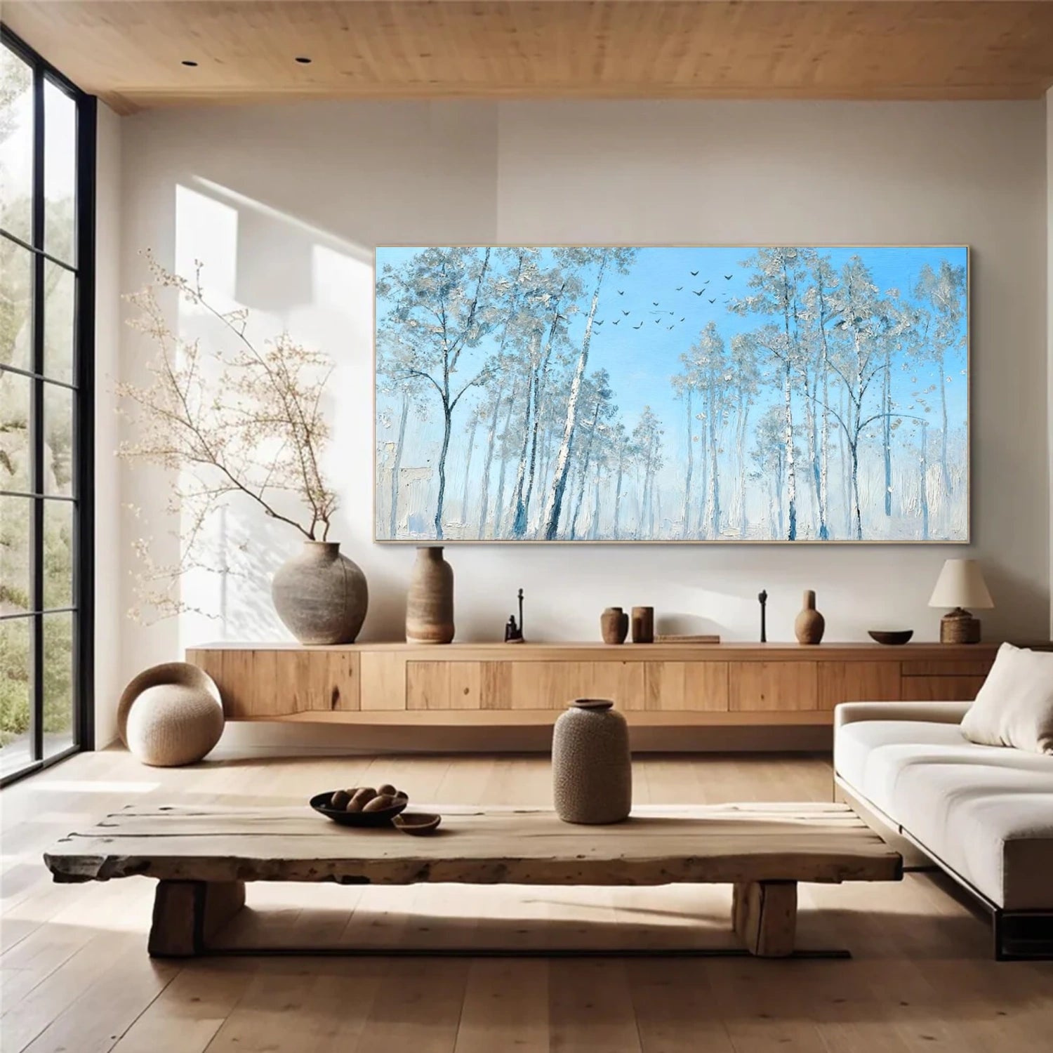 Abstract Flower And Tree Textured Canvas Art #MF106