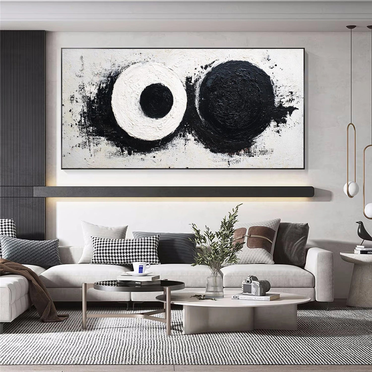 Black and White Abstract Wall Art #VA277