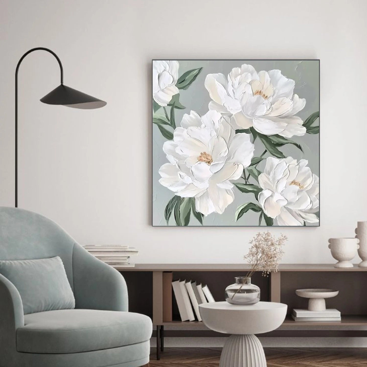 Abstract Flower And Tree Textured Canvas Art #MF185