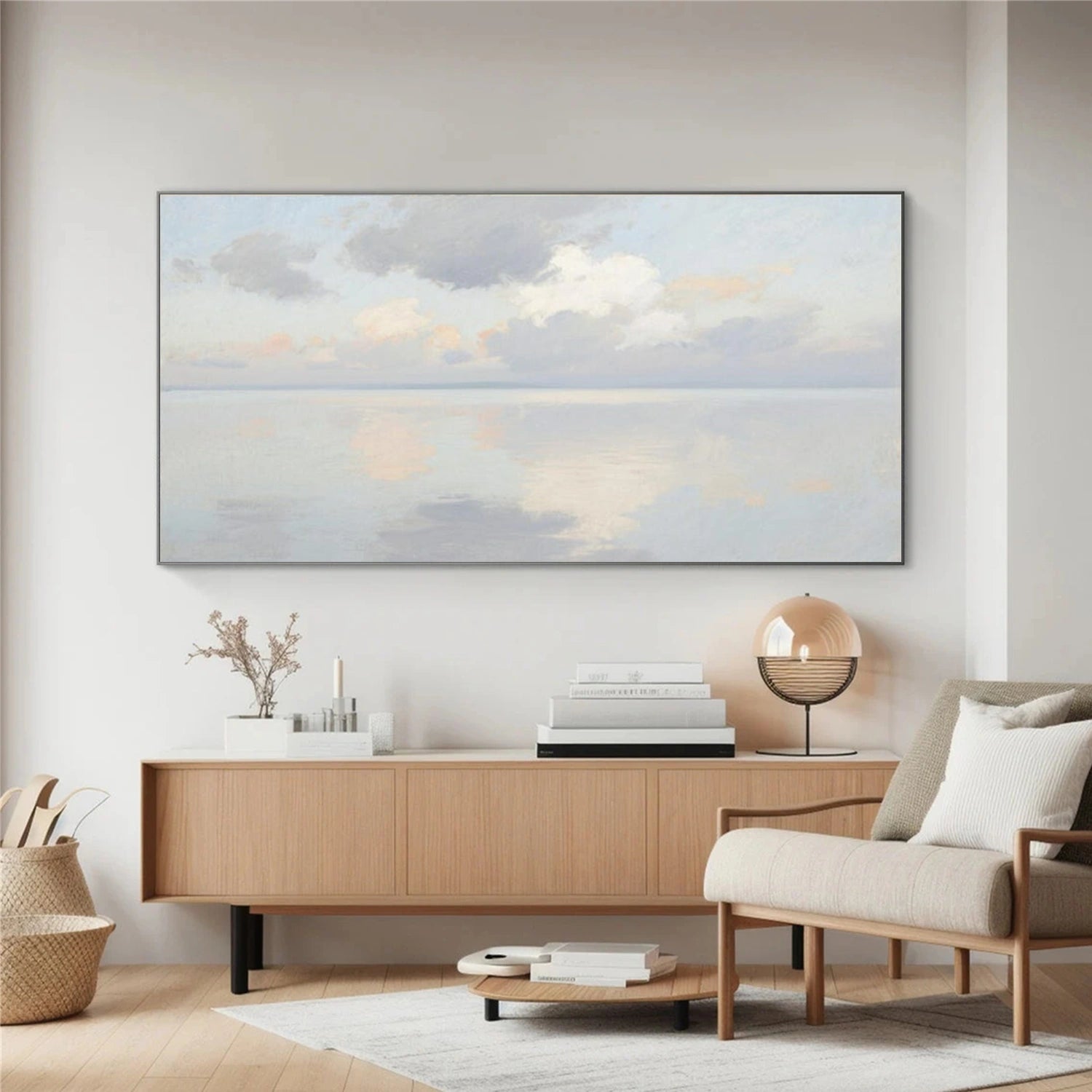 Abstract Ocean And Sky Canvas Art #OC147