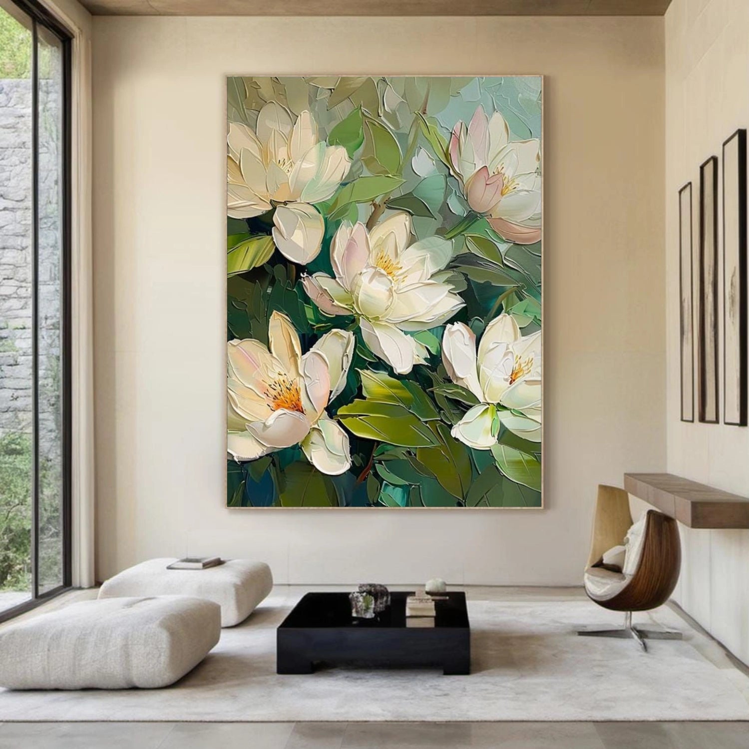 Abstract Flower And Tree Textured Canvas Art #MF174