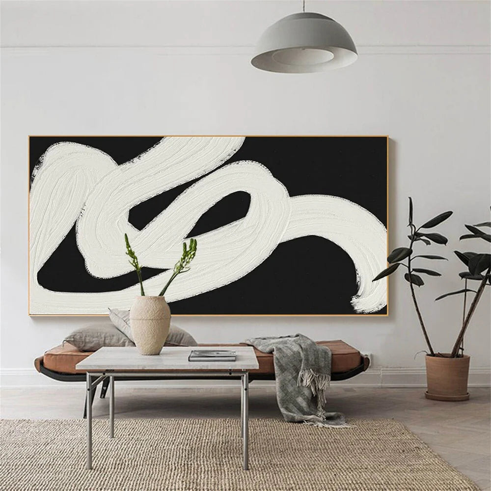 Black and White Minimalist Canvas Art #WZ051