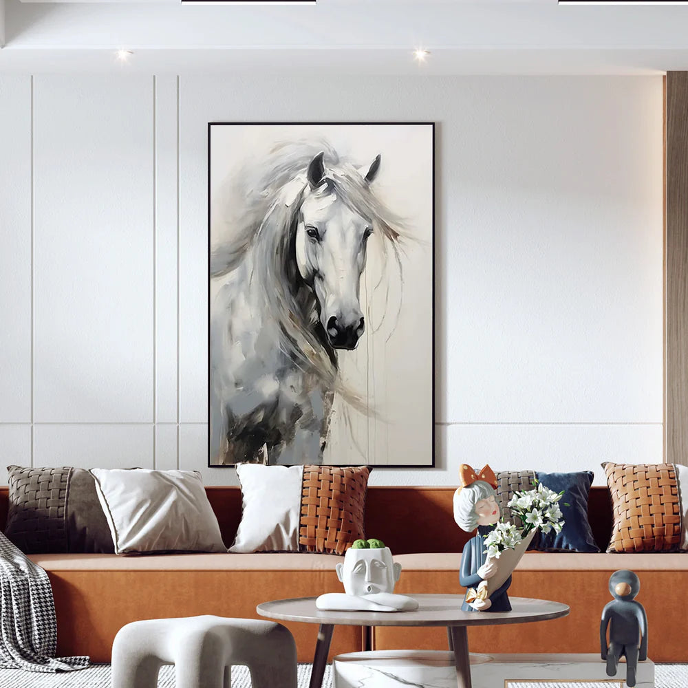 Abstract Animal Horse Canvas Art #DW021