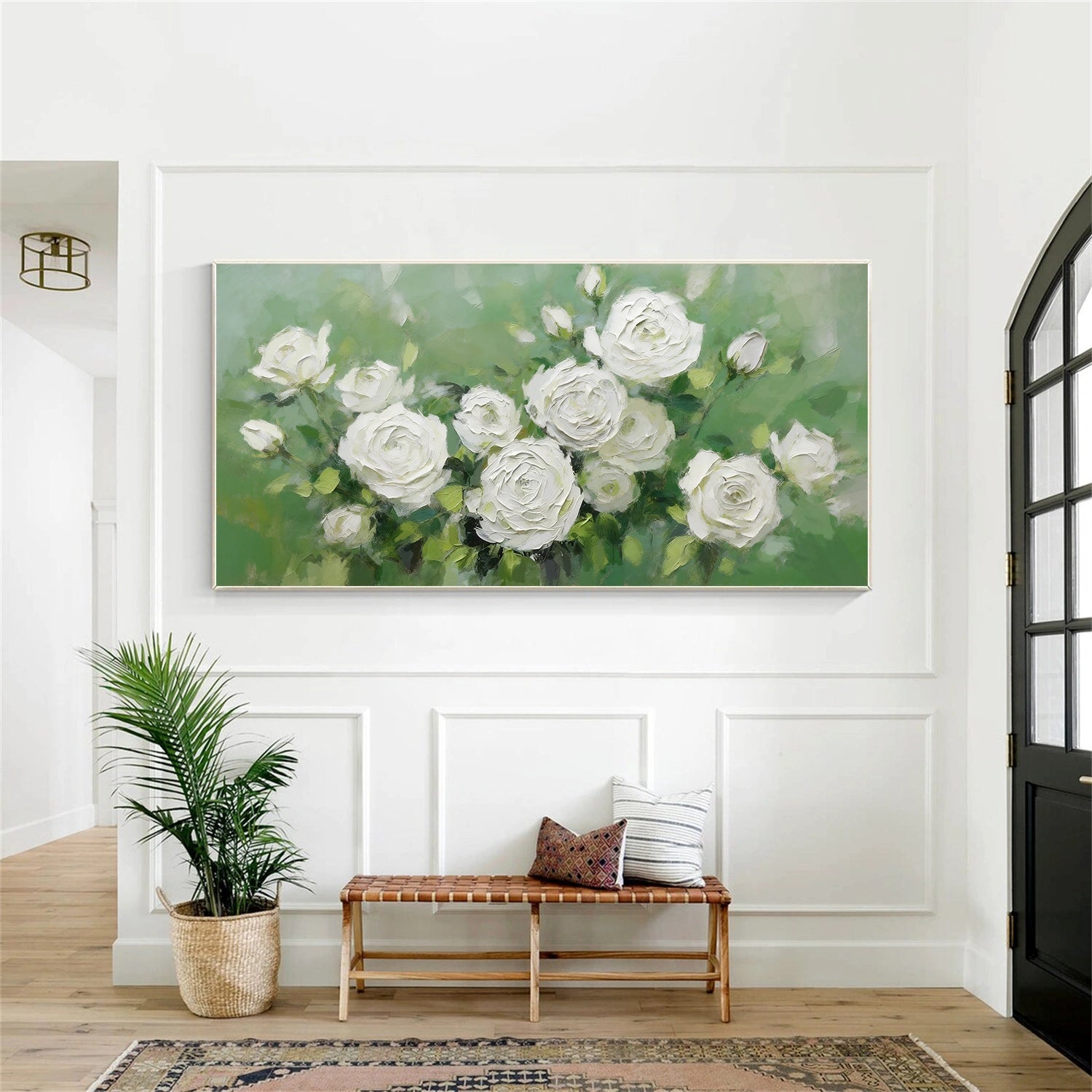 Abstract Flower And Tree Textured Canvas Art #MF164