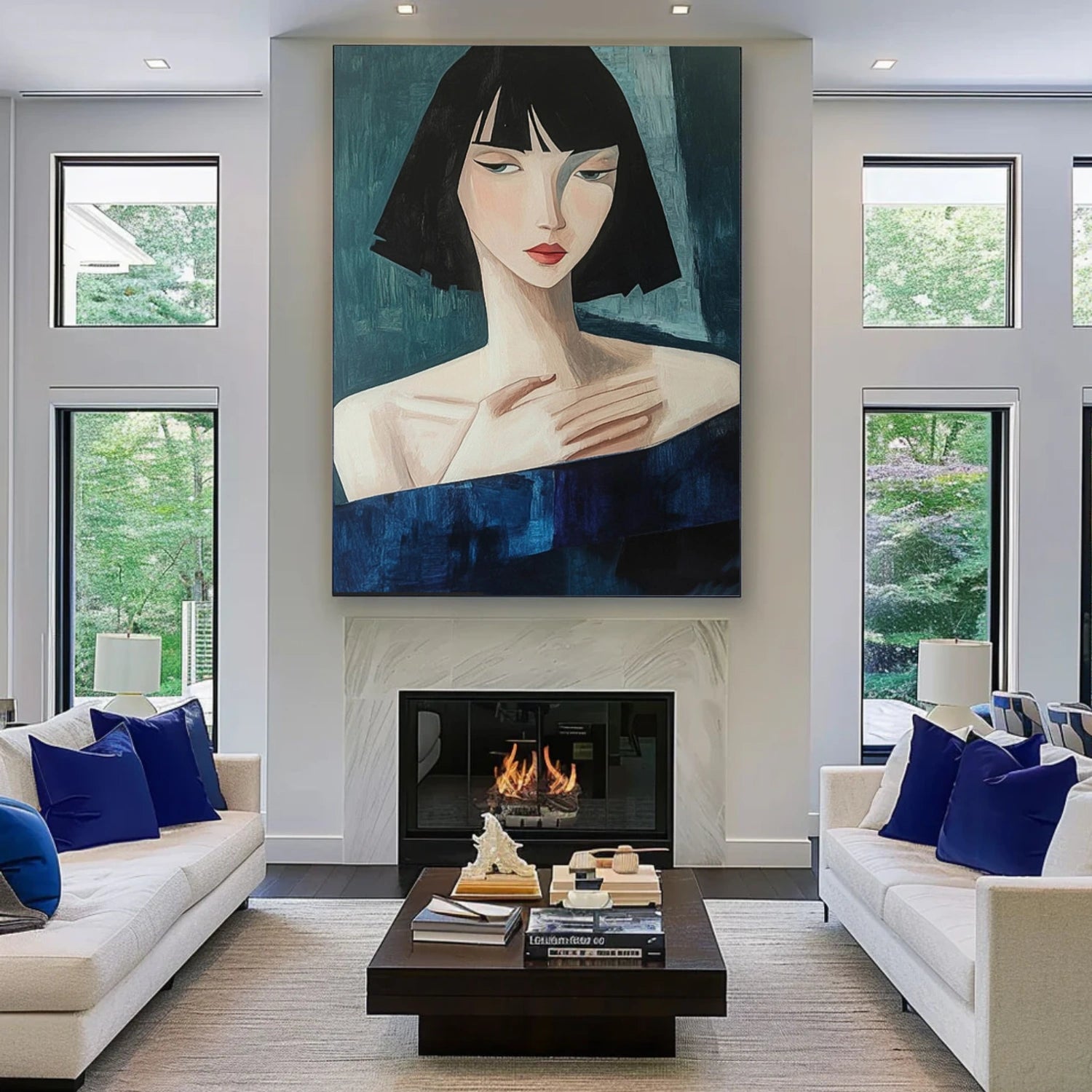 Abstract Portrait Wall Art #LA067