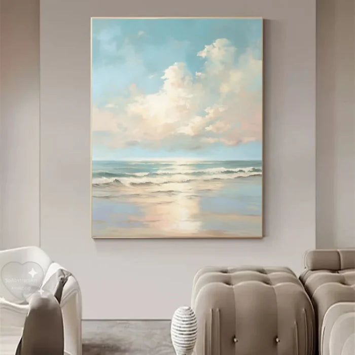 Abstract Ocean And Sky Canvas Art # OC030