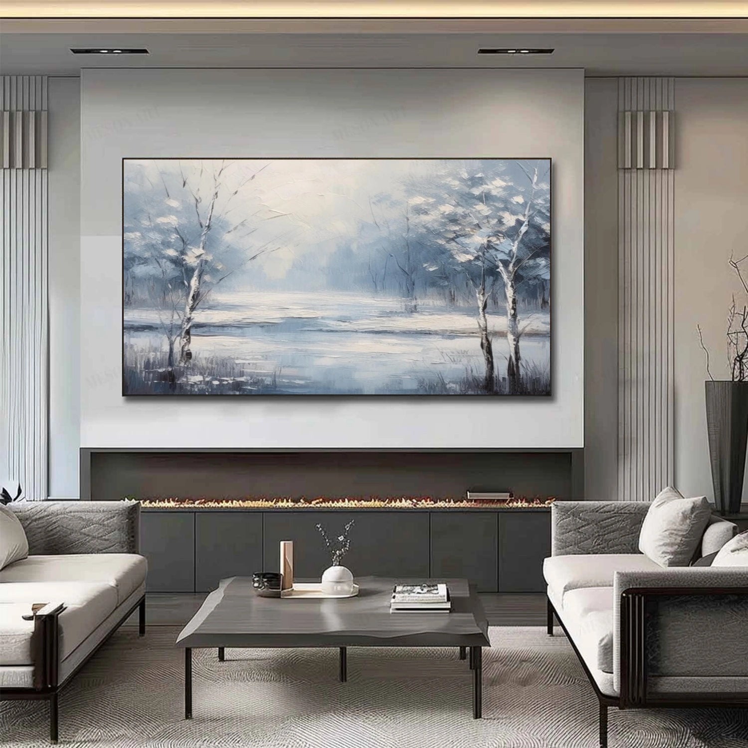 Abstract Flower And Tree Canvas Art #MF082