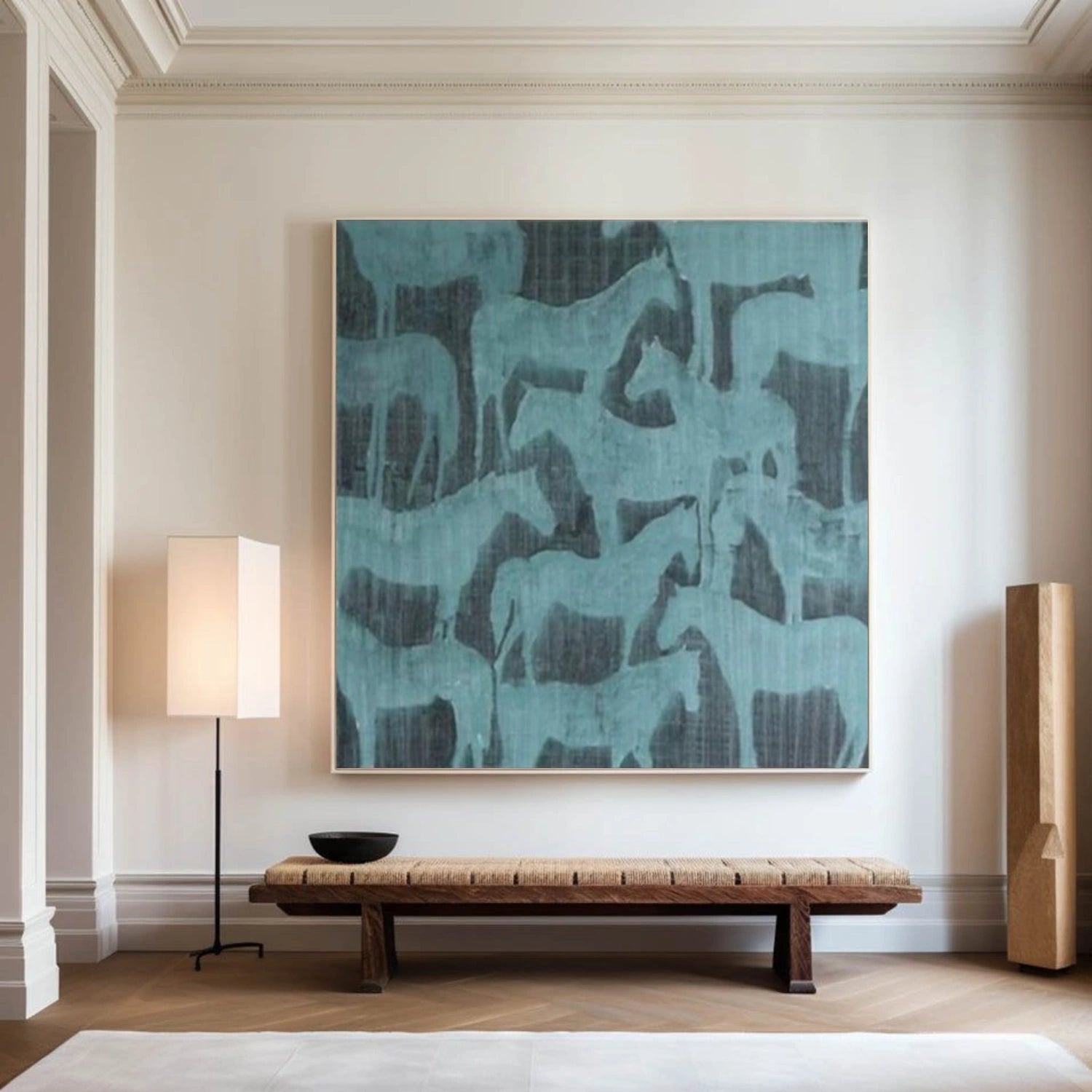 Abstract Animal Horse Canvas Art #DW082