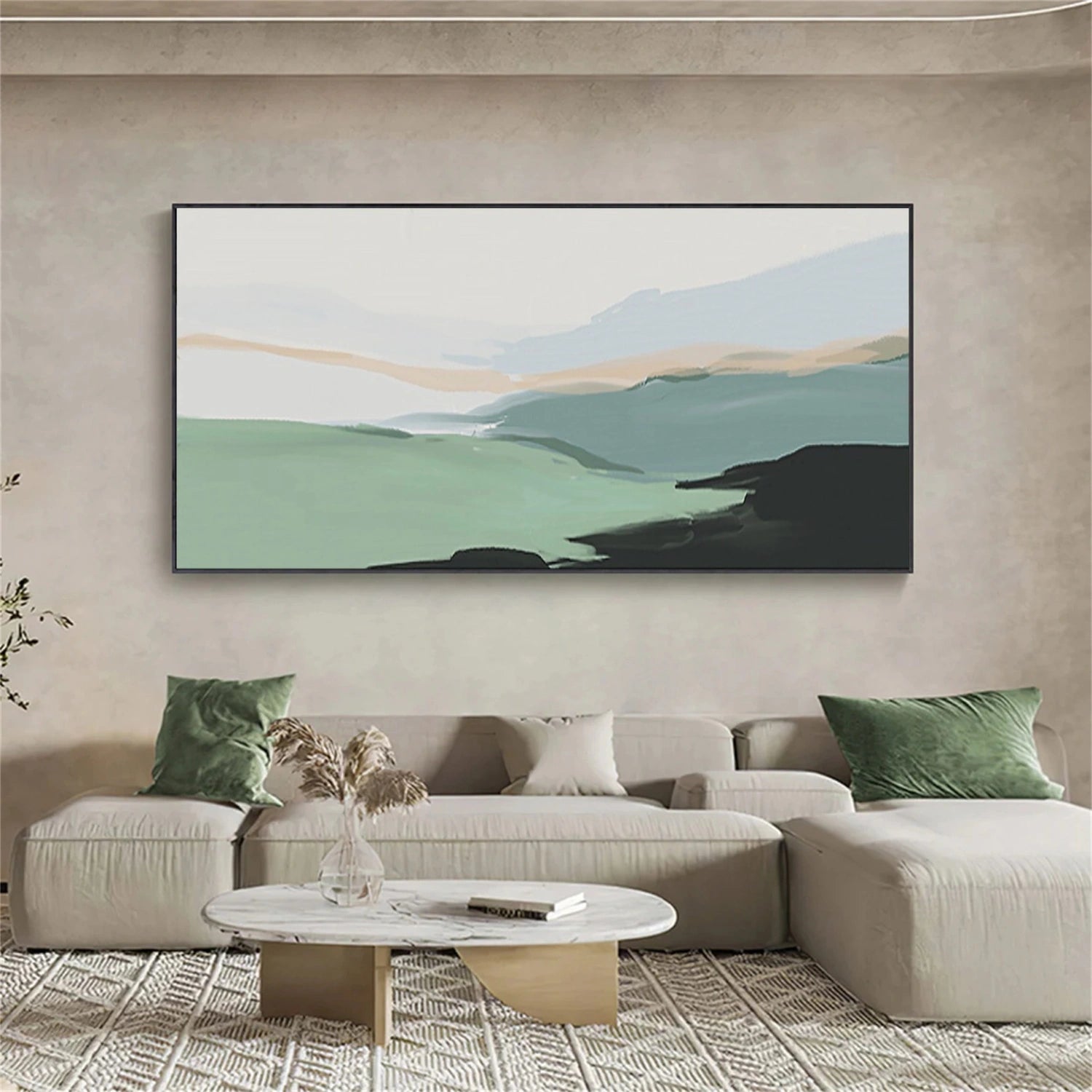 Abstract Mountain Canvas Art #BT067