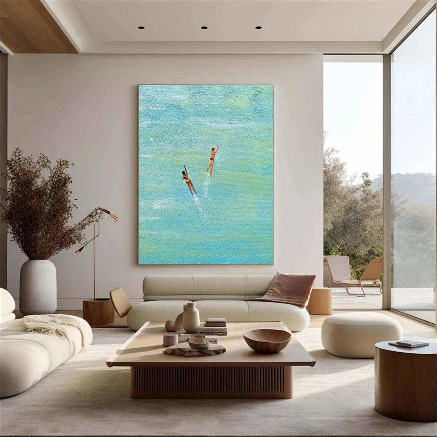 Swimming Sport Canvas Painting #PB078