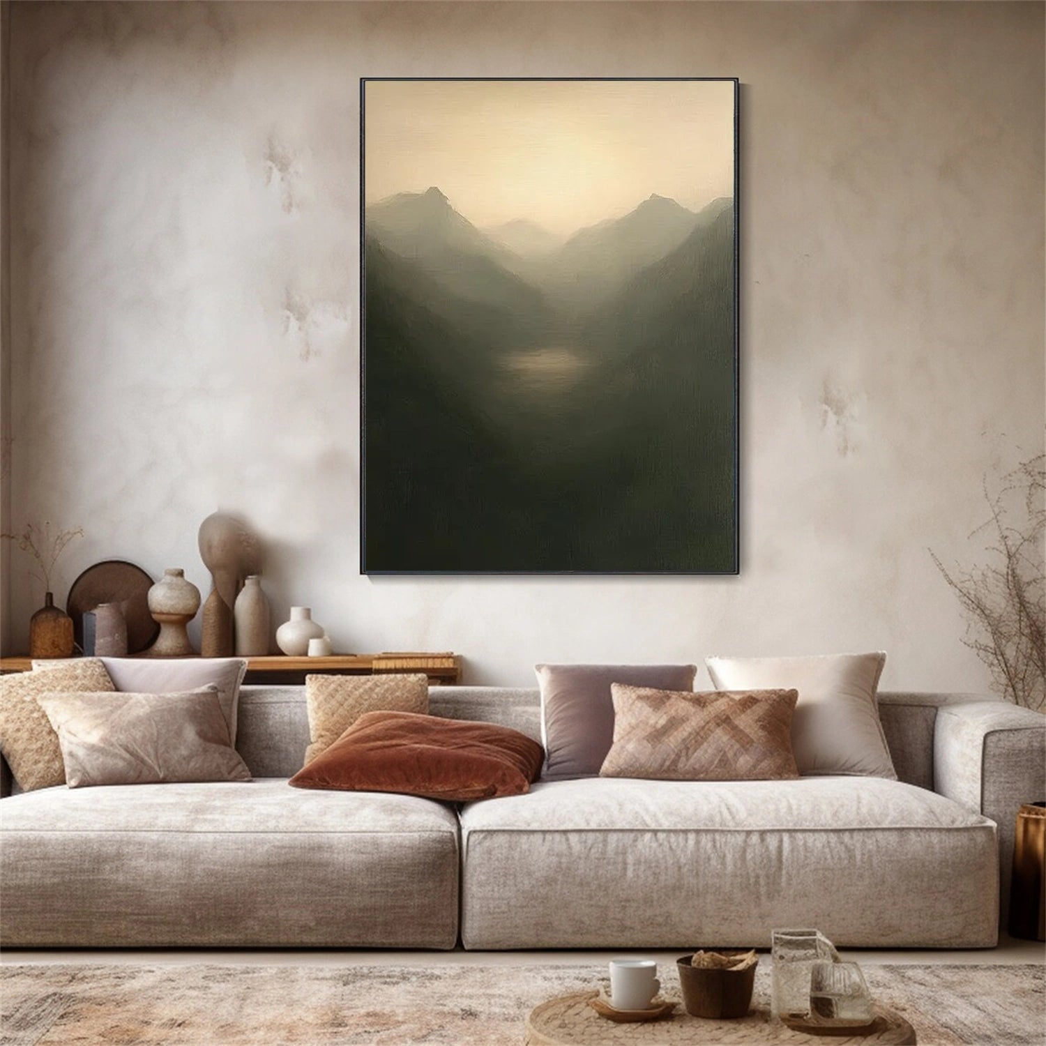Abstract Mountain Canvas Art #BT076