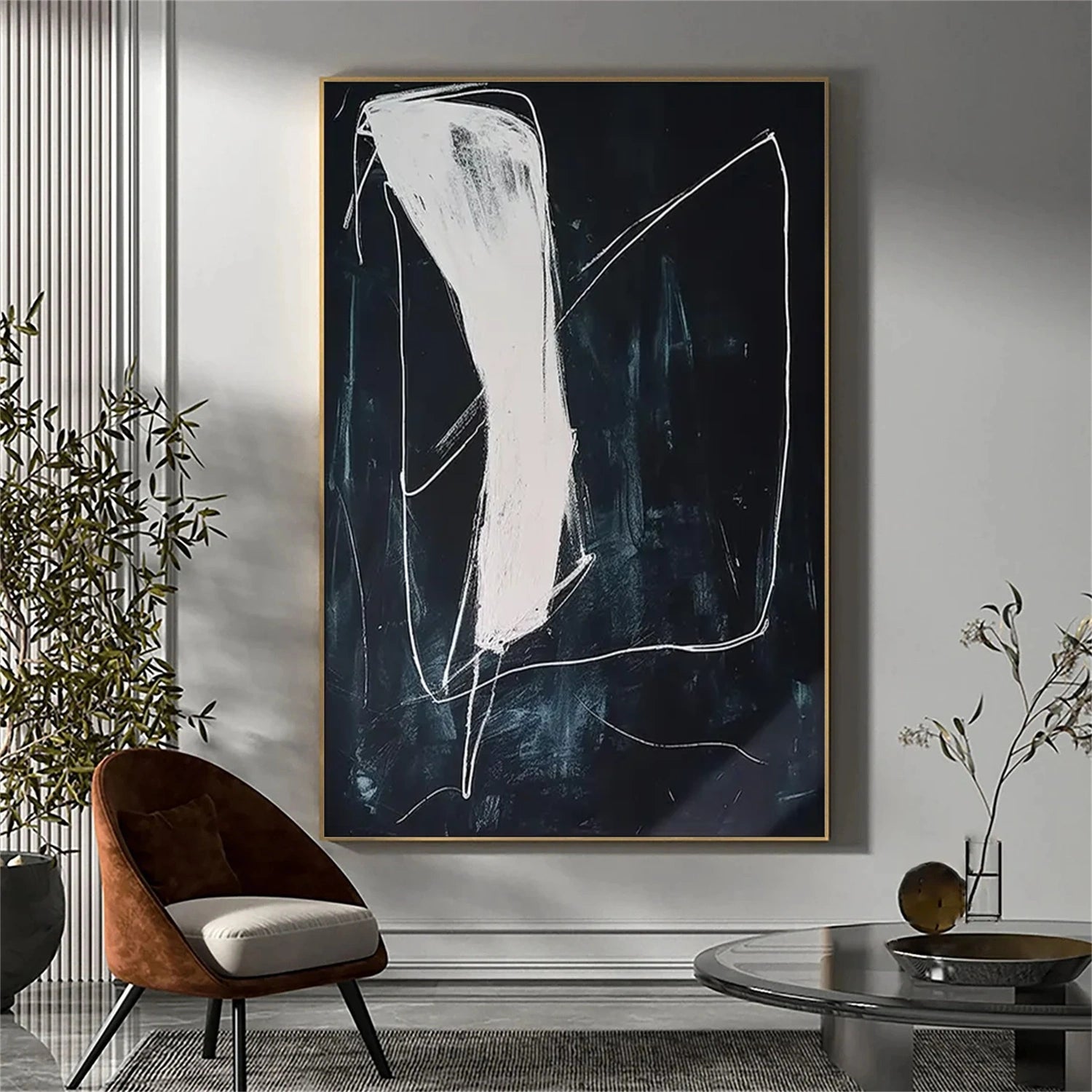 Black and White Wabi Sabi Wall Art #VS162