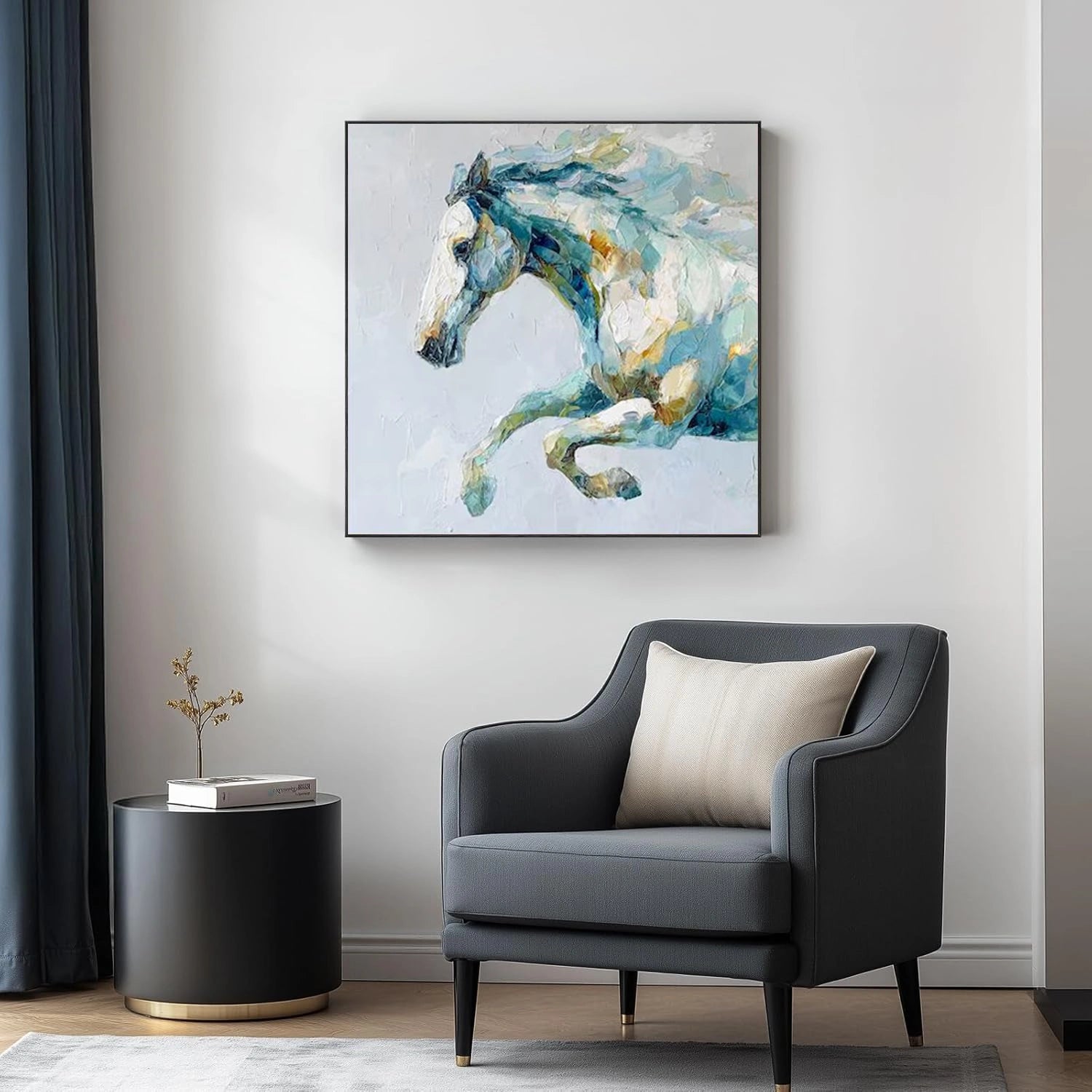 Abstract Animal Horse Canvas Art #DW107