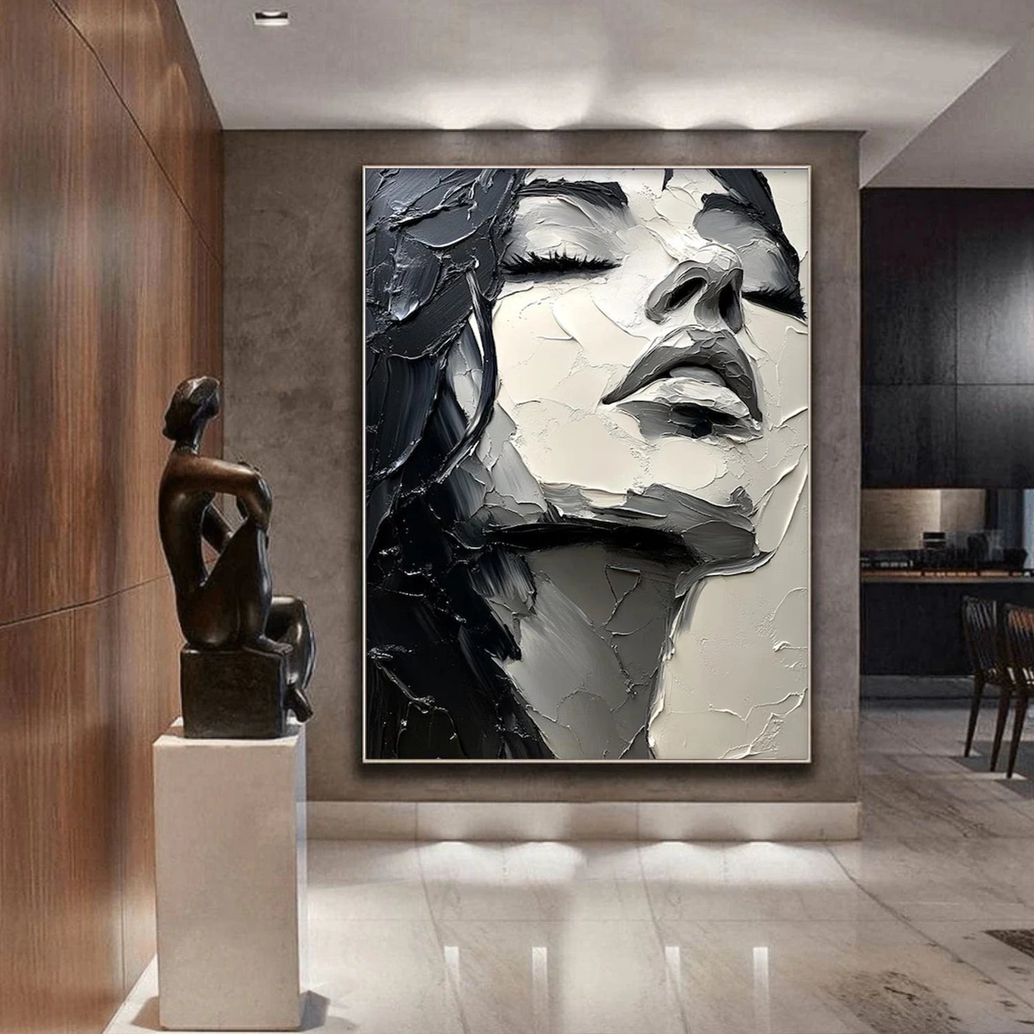 Abstract PortraitΒ Textured Wall Art # LA050