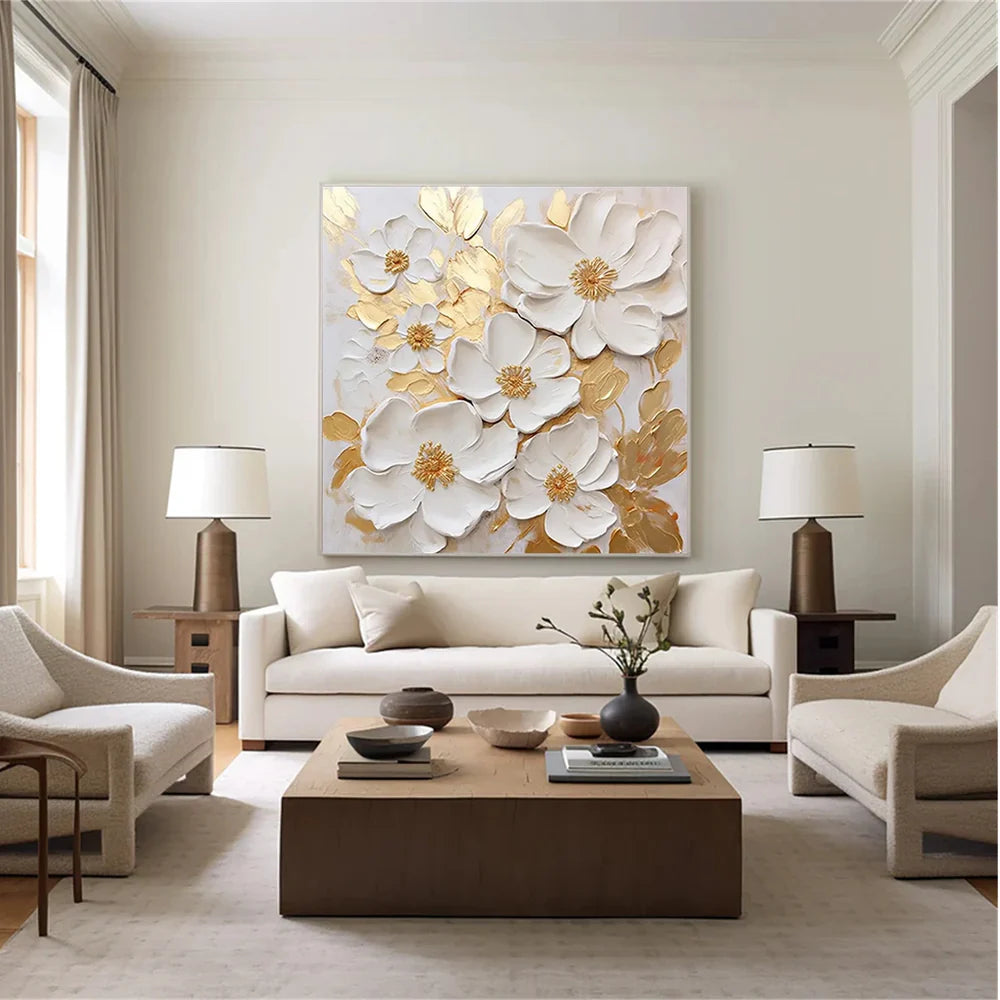 Abstract Flower And Tree Textured Canvas Art #MF015