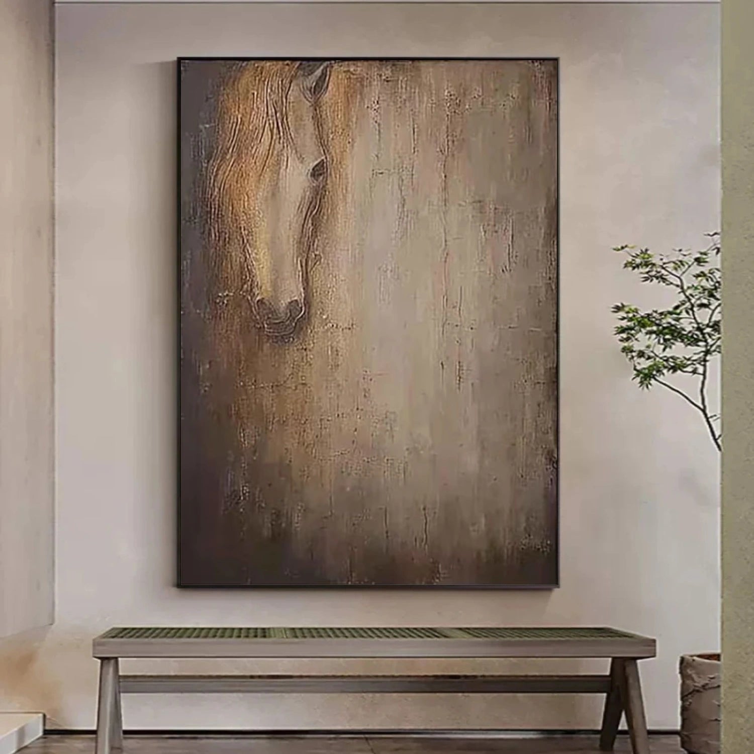 Abstract Animal Horse Canvas Art #DW086