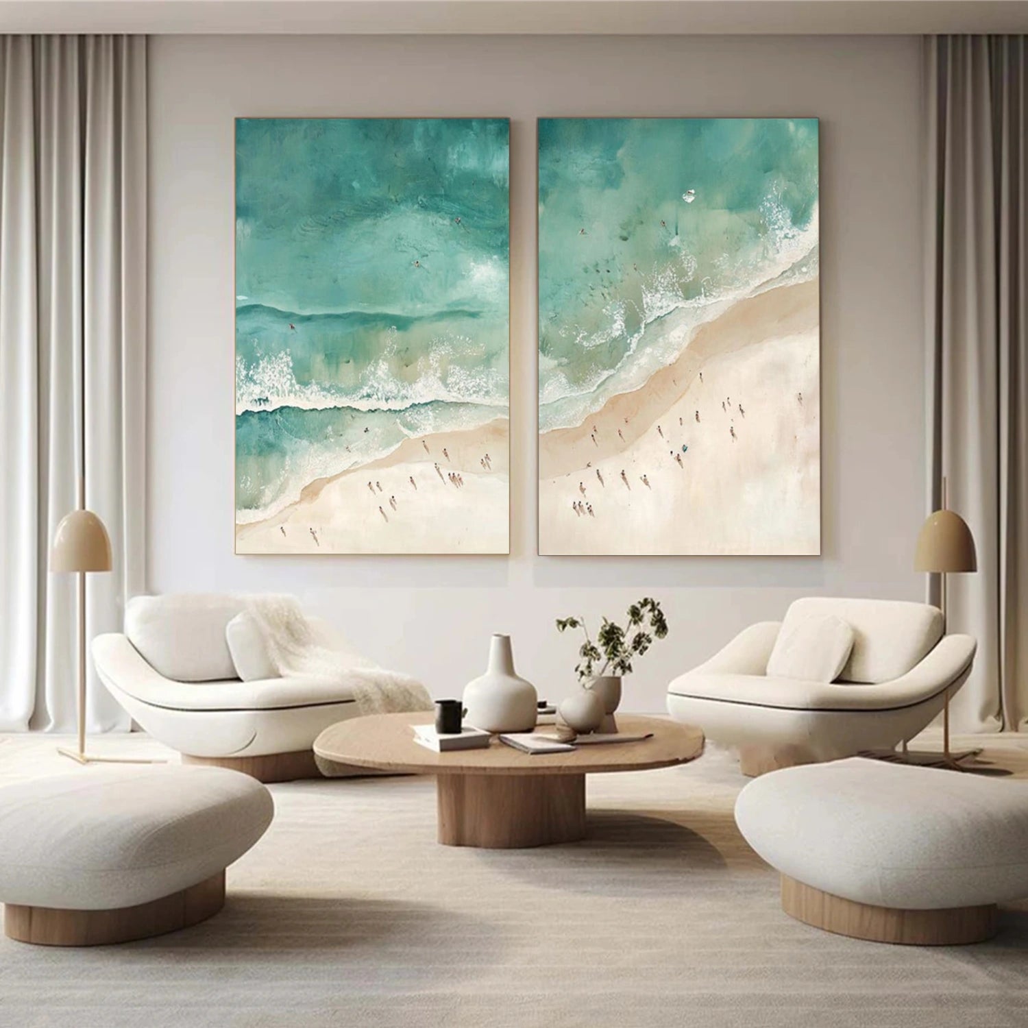 Swimming Sport Textured Canvas Painting #PB081