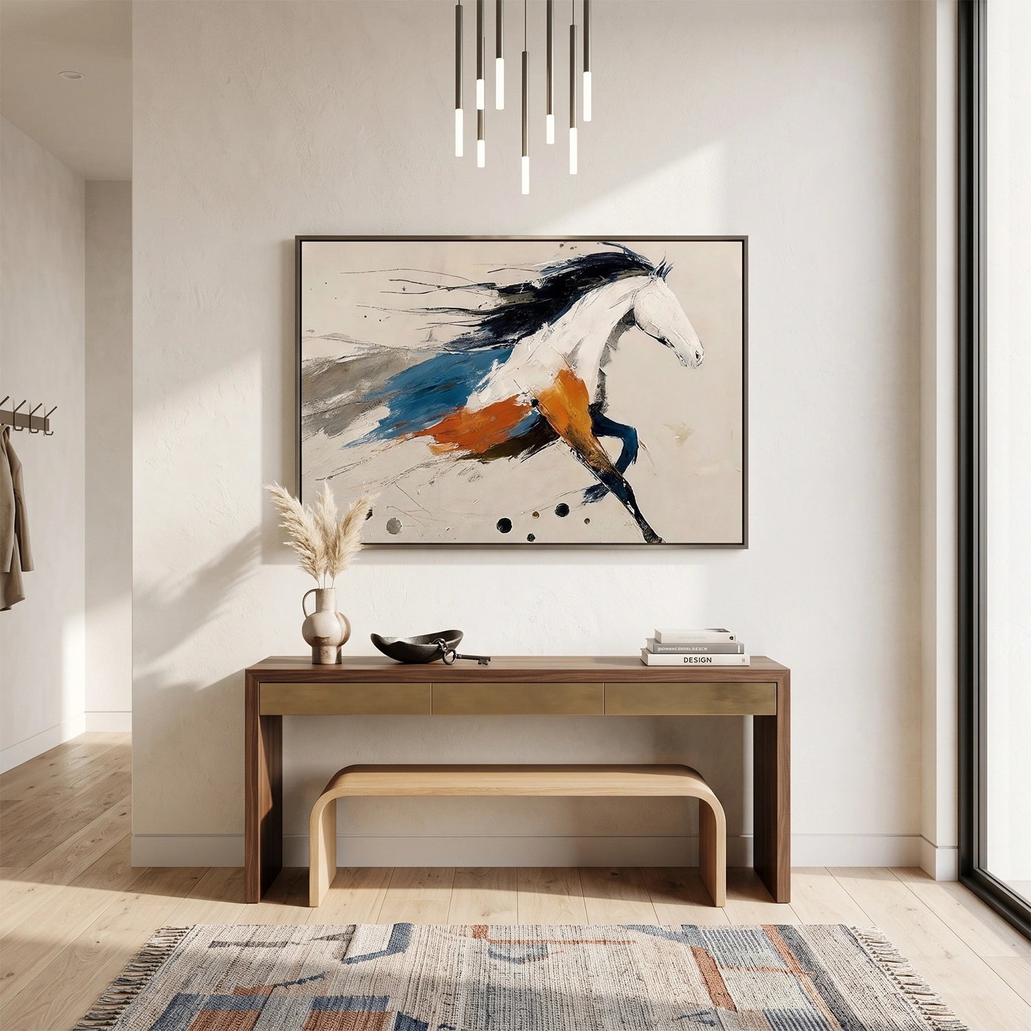 Abstract Animal Horse Canvas Art #DW147