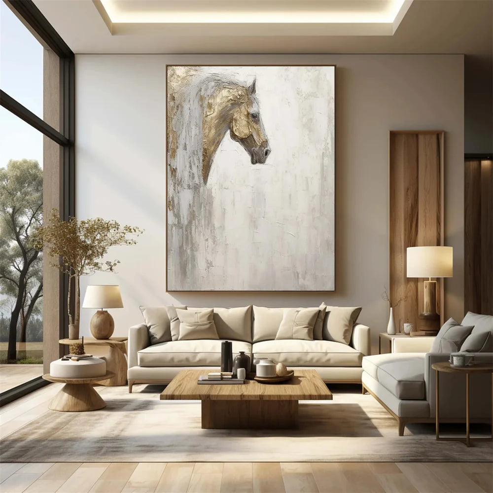 Abstract Animal Horse Canvas Art #DW016