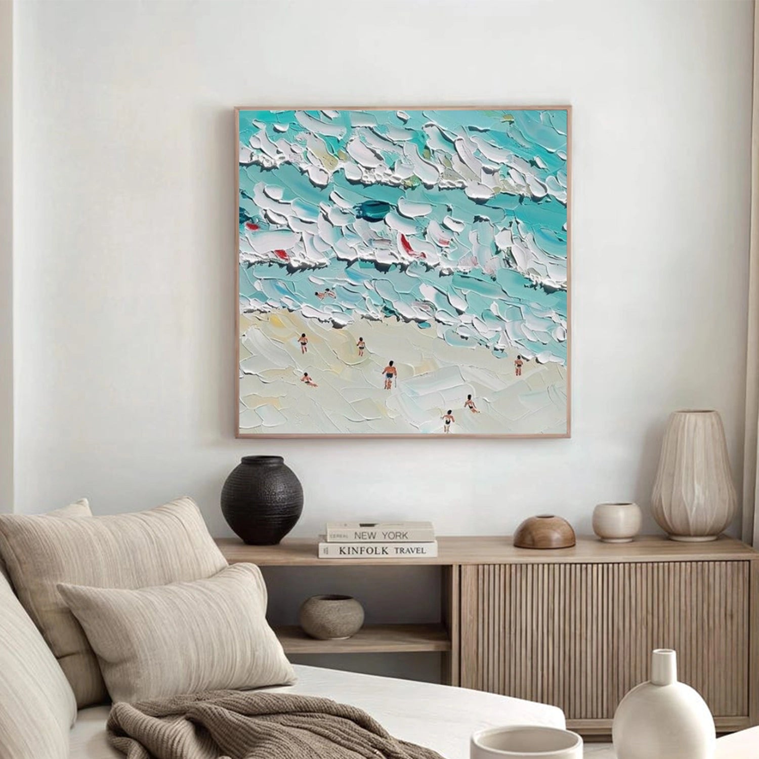 Swimming Sport Textured Canvas Painting #PB084