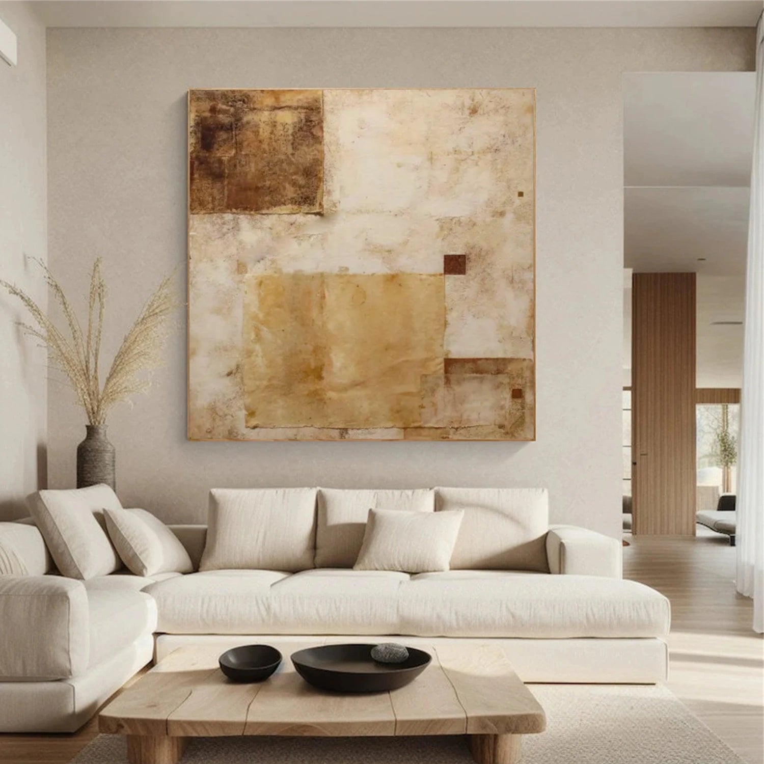 Beige and Brown Wabi Sabi Wall Art #VS113
