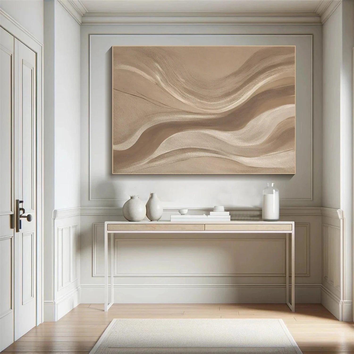 Biege and Brown Abstract Wall Art #VA164