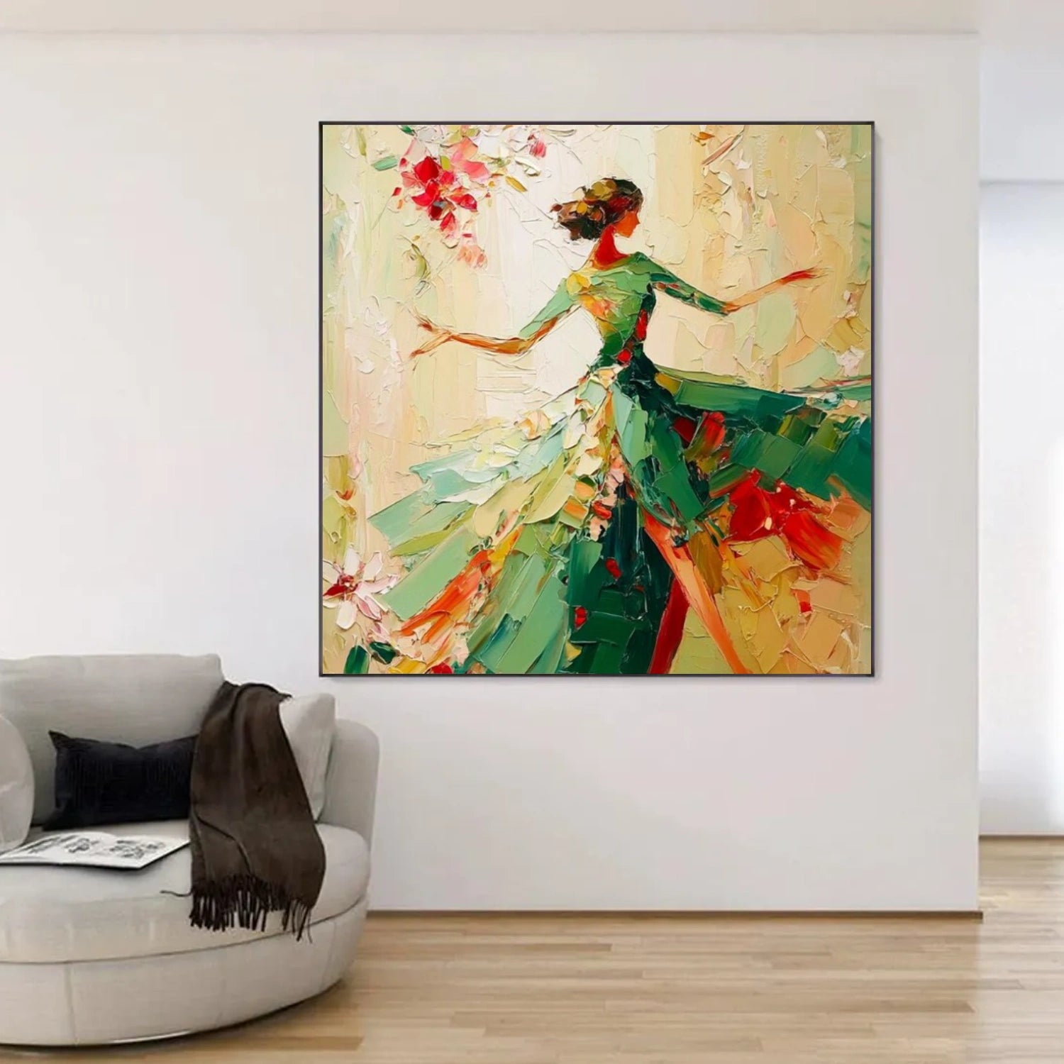 Colorful Abstract Portrait Textured Wall Art # LA031