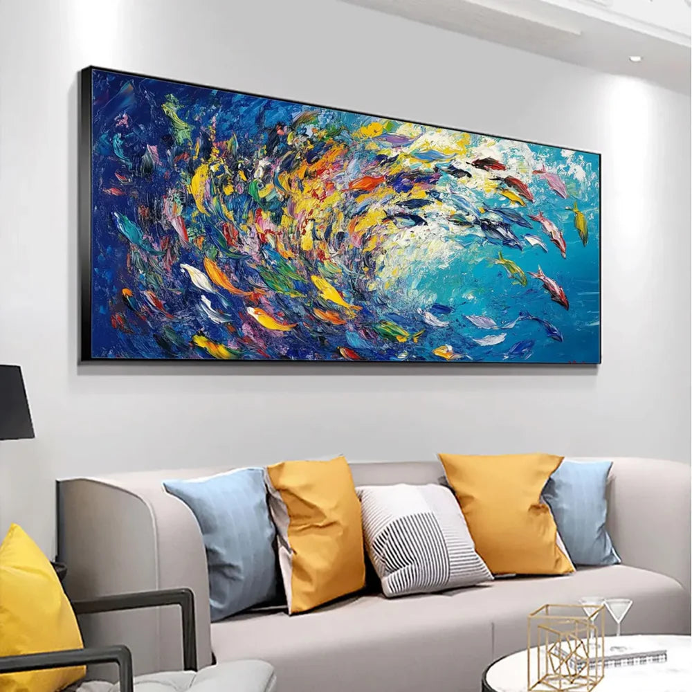 Colorful Abstract Animal Canvas Art #DW023