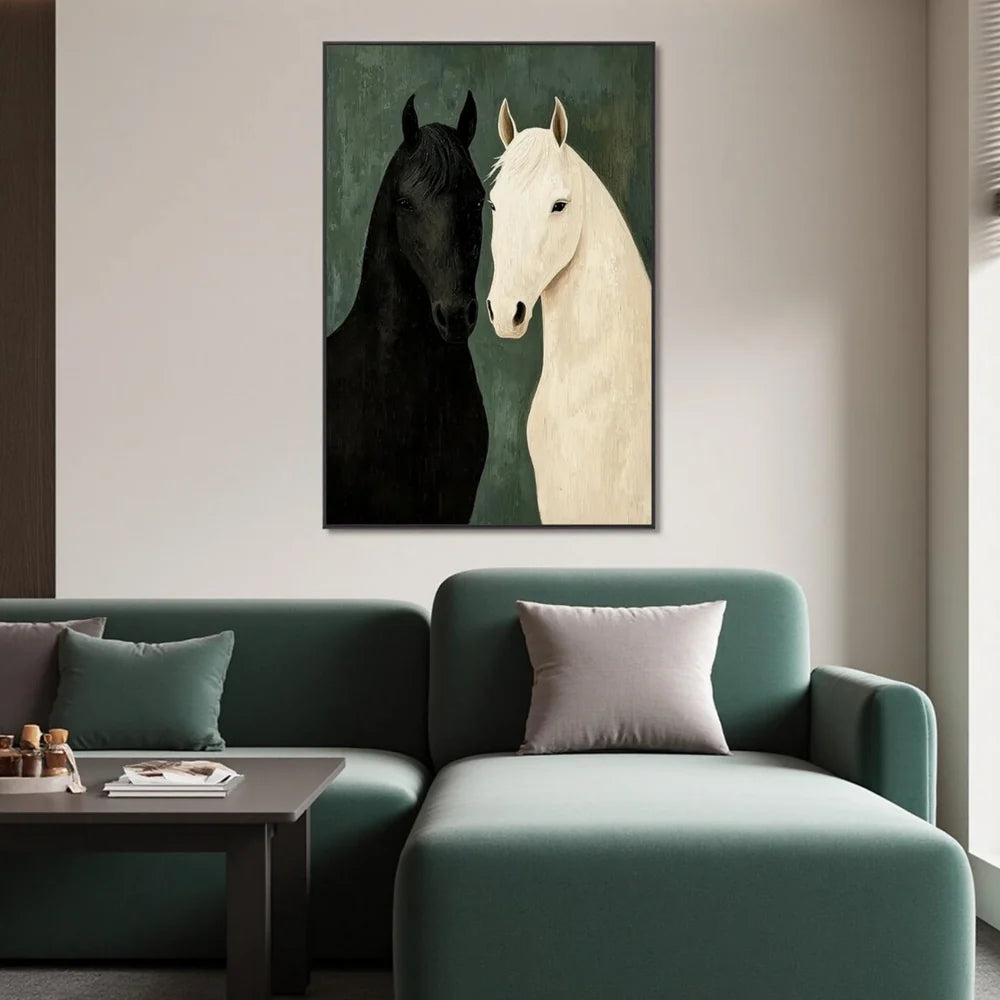 Abstract Animal Horse Canvas Art #DW026