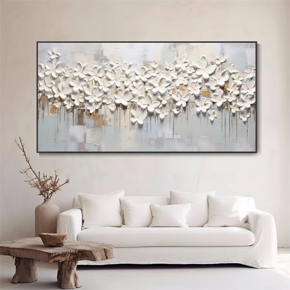 Abstract Flower And Tree Textured Canvas Art #MF008