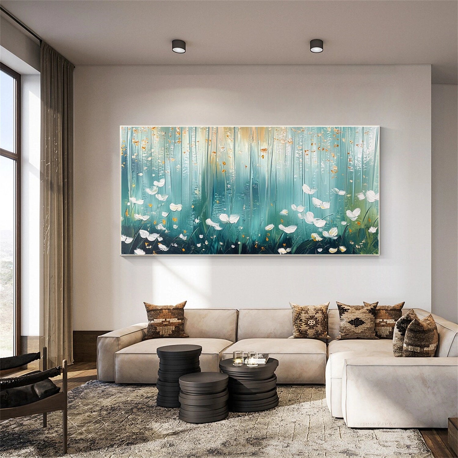 Abstract Flower And Tree Canvas Art #MF188