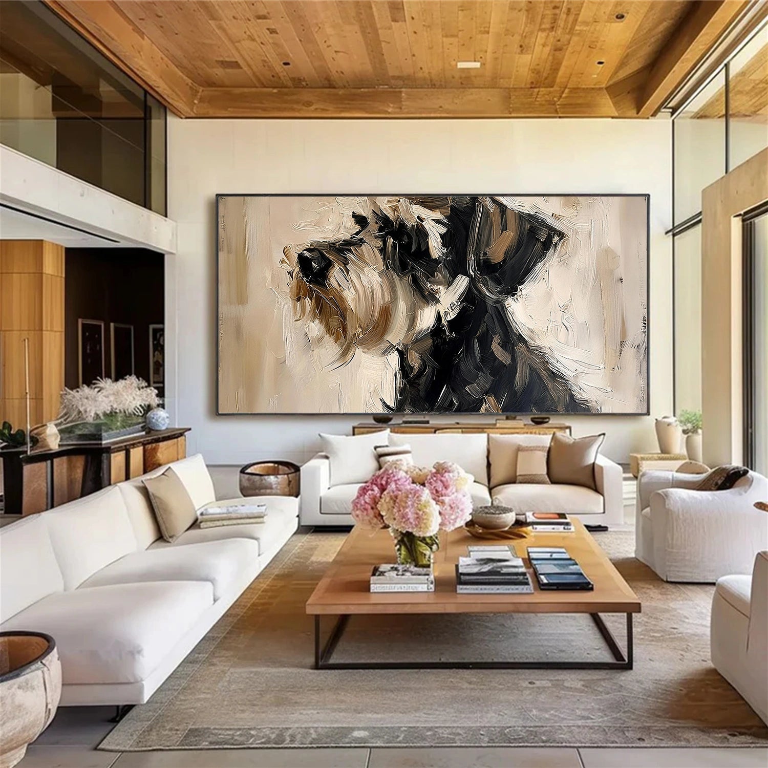 Abstract Animal Dog Canvas Art #DW135
