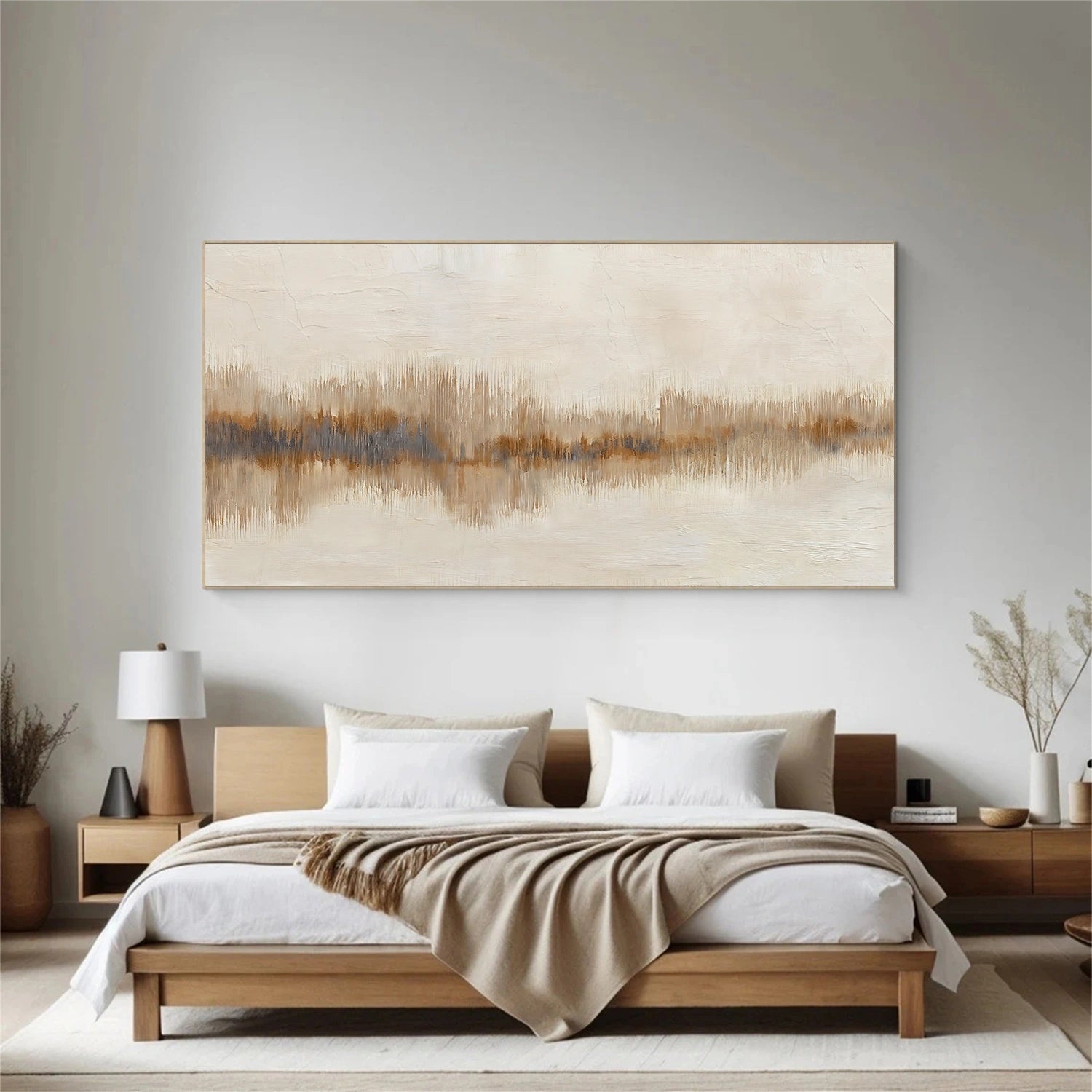 Beige and Brown Abstract Wall Art #VA207