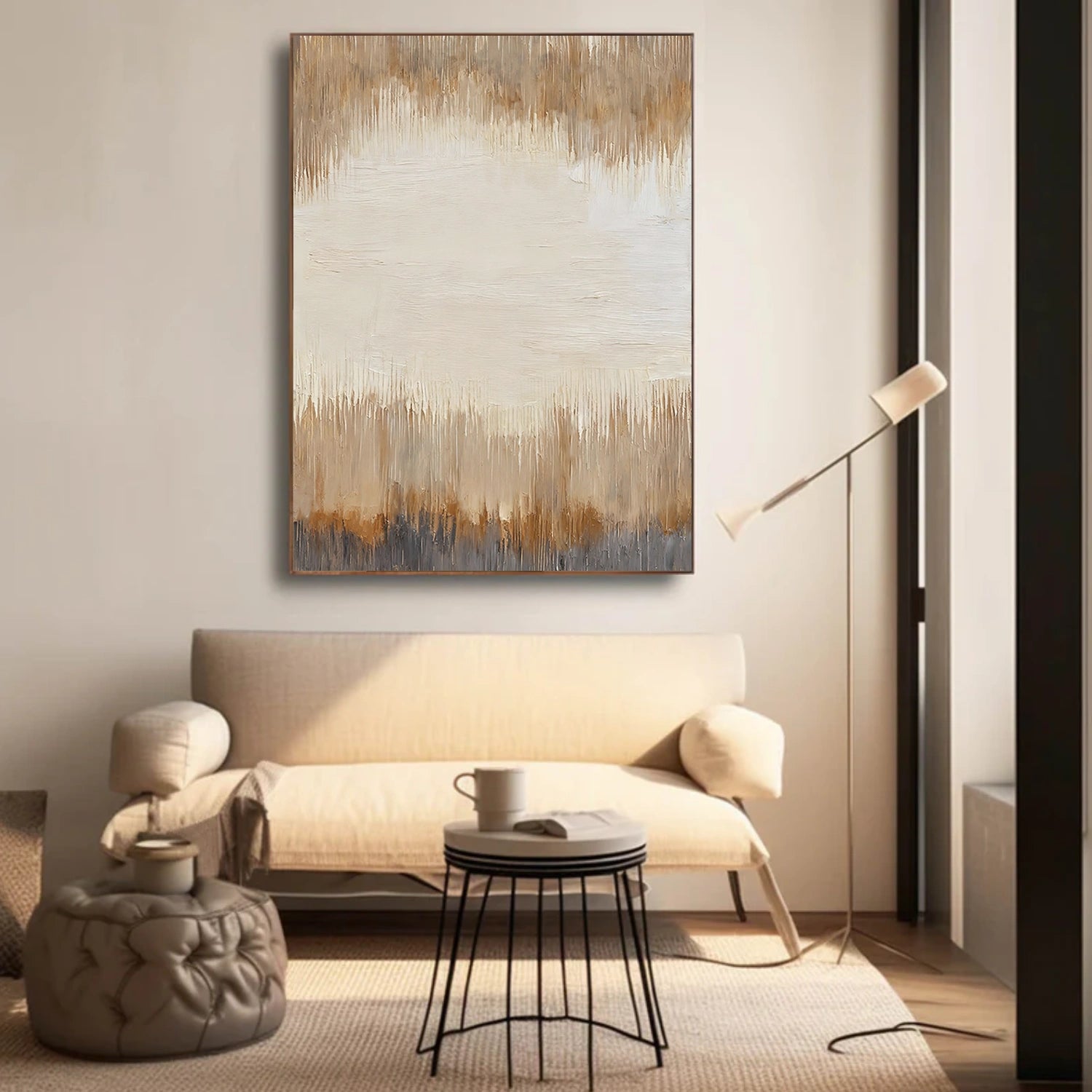 Beige and Brown Abstract Wall Art #VA205