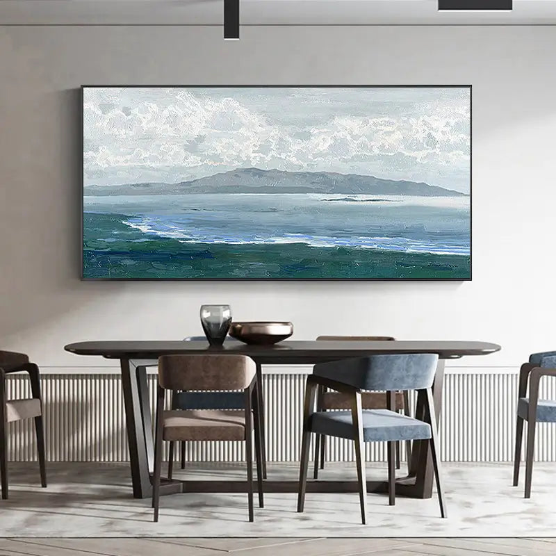 Abstract Ocean And Sky Canvas Art #OC064