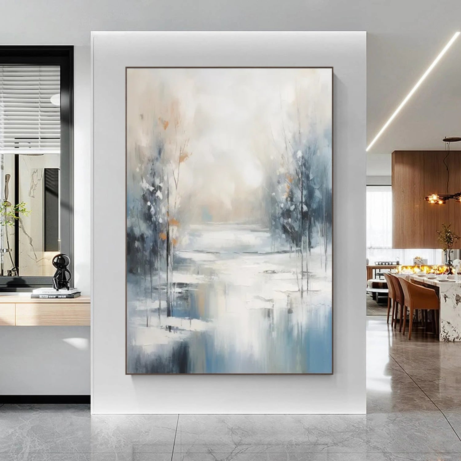 Abstract Flower And Tree Textured Canvas Art #MF087