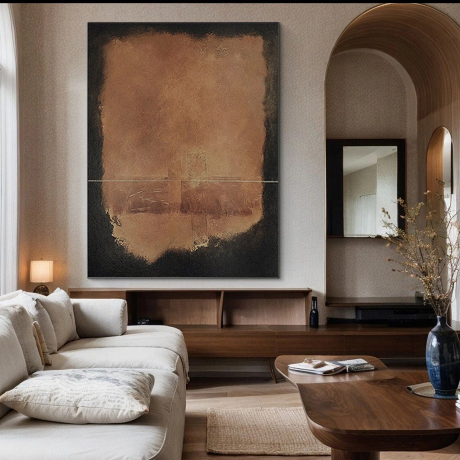 Brown and Black Wabi Sabi Wall Art #VS207