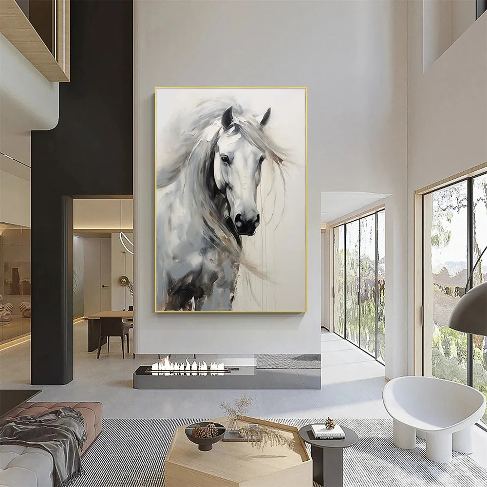 Abstract Animal Horse Canvas Art #DW021