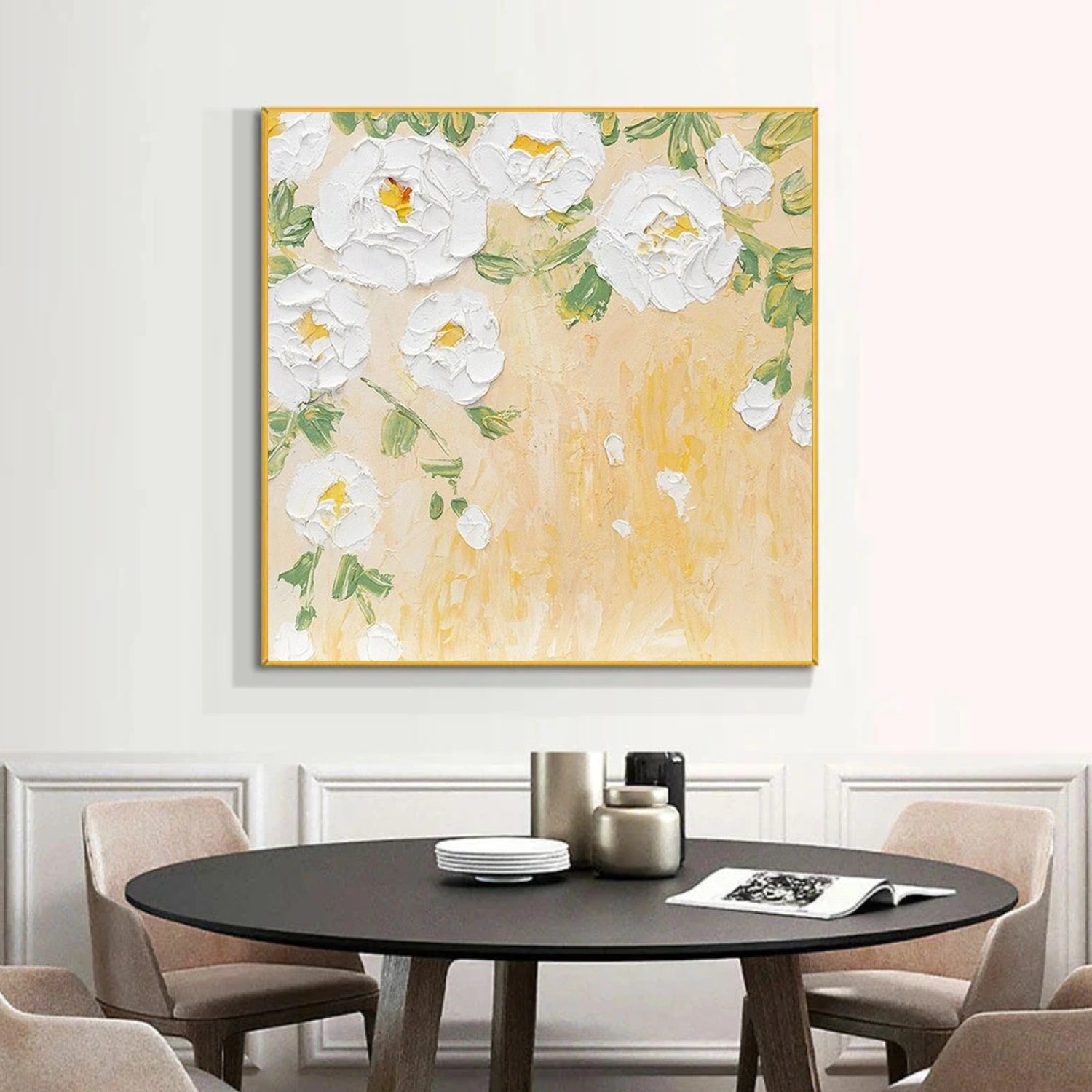 Abstract Flower And Tree Textured Canvas Art #MF197