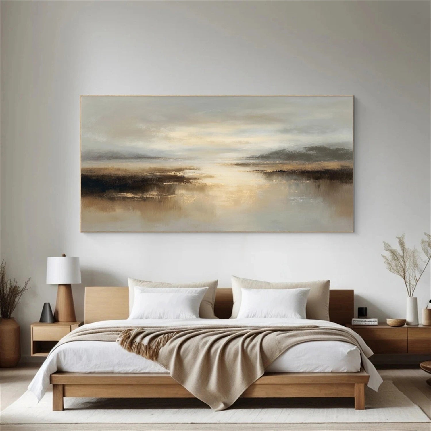 Abstract Ocean And Sky Canvas Art #OC097