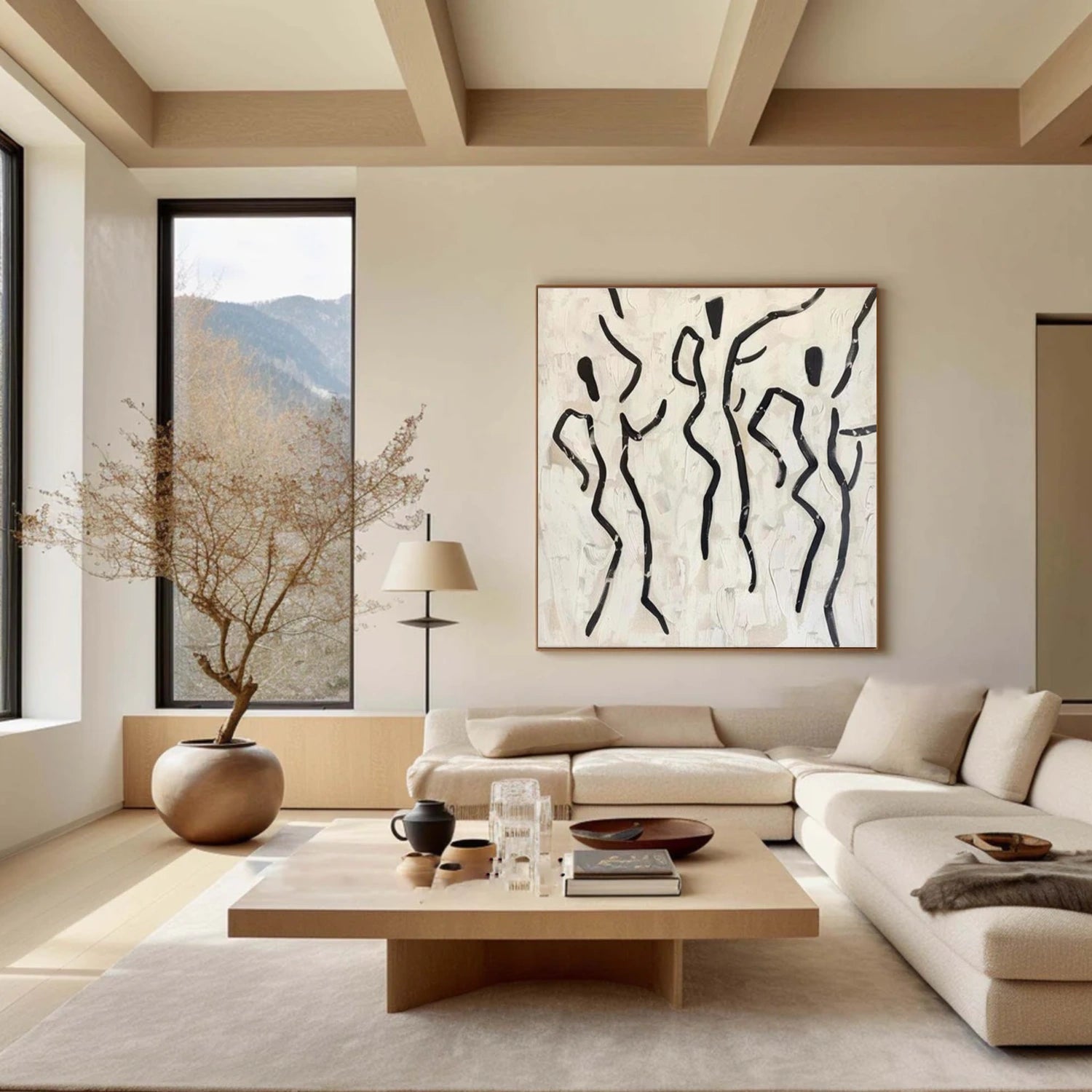 Black and White Abstract Wall Art #VA156