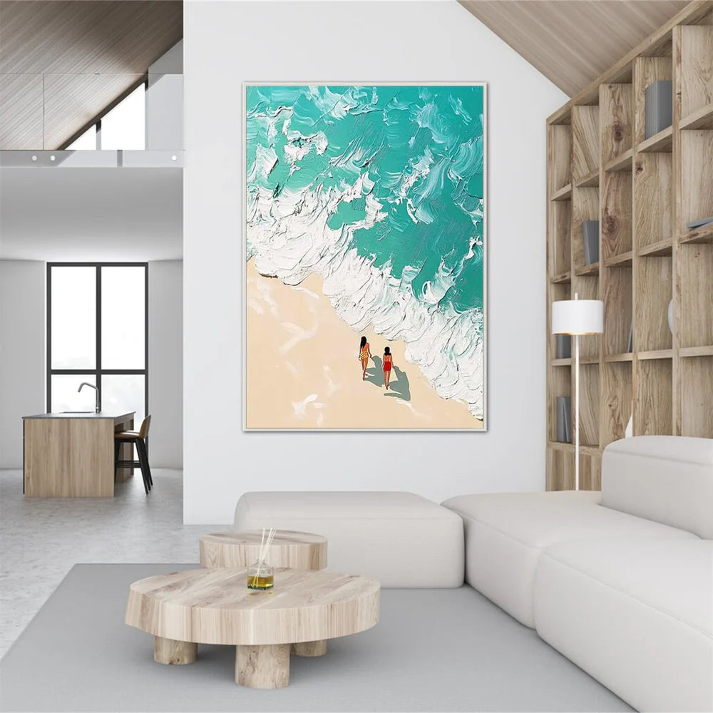 Swimming Sport Textured Canvas Painting #PB023